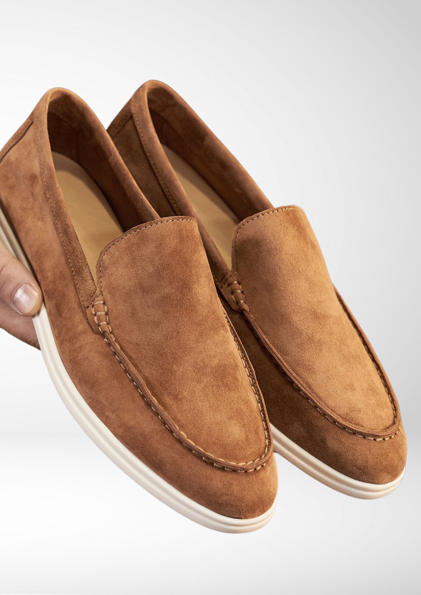 Men’s Suede Loafers in Brown
