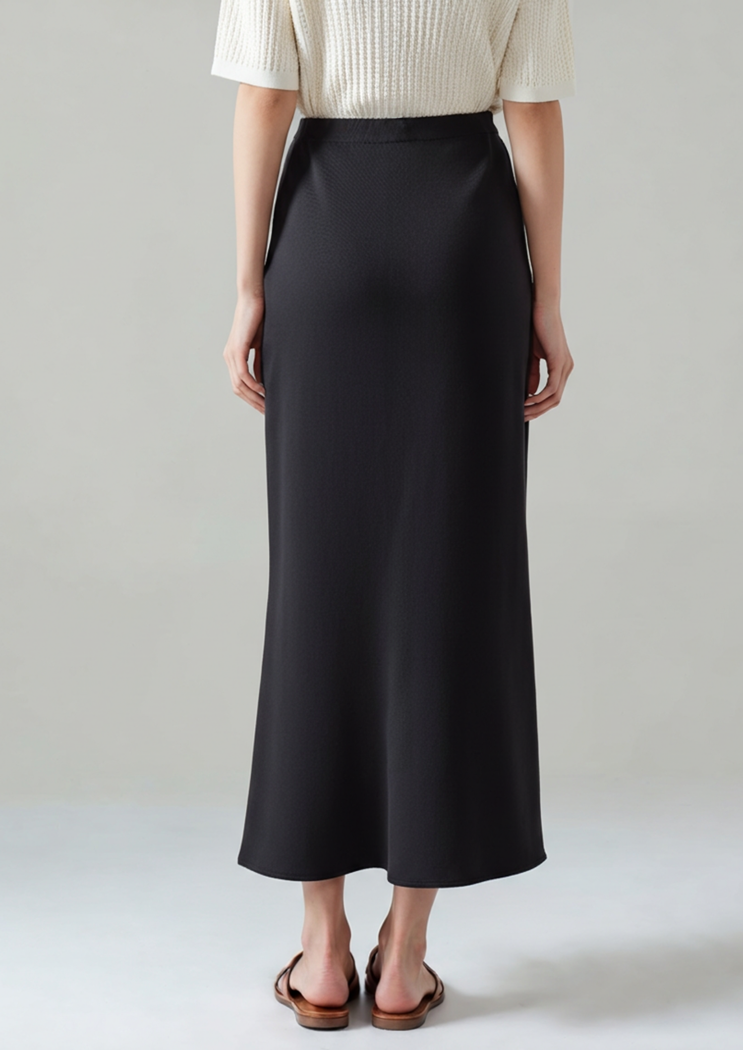 Old Money Silk Midi Skirt Women