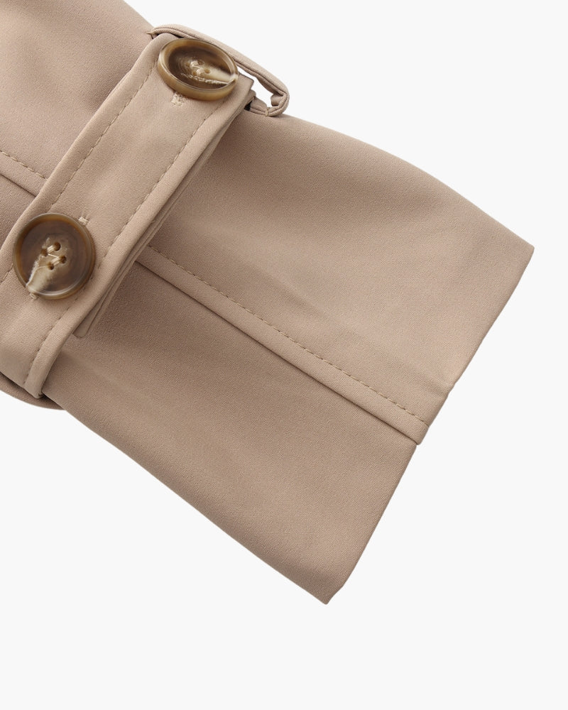 Structured Trench Coat with Lapels Women