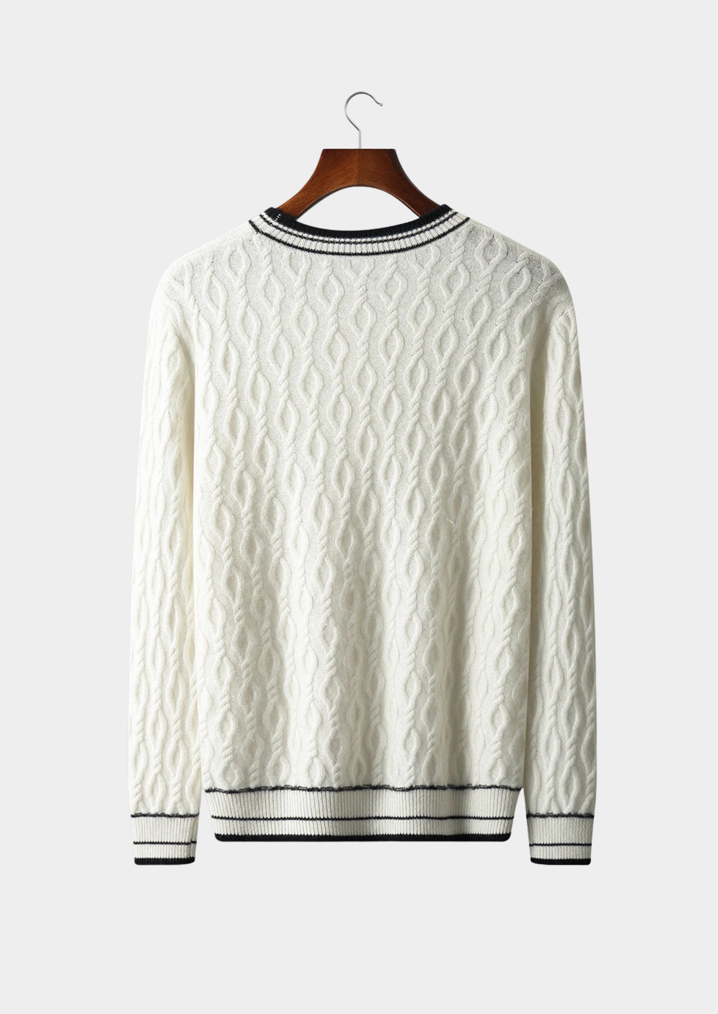 Extra-Fine Merino Wool Jacquard Knit Crewneck