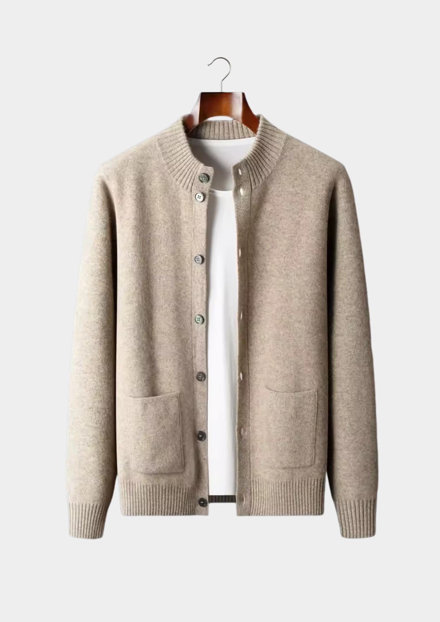 Cashmere Premium Button-Up Cardigan