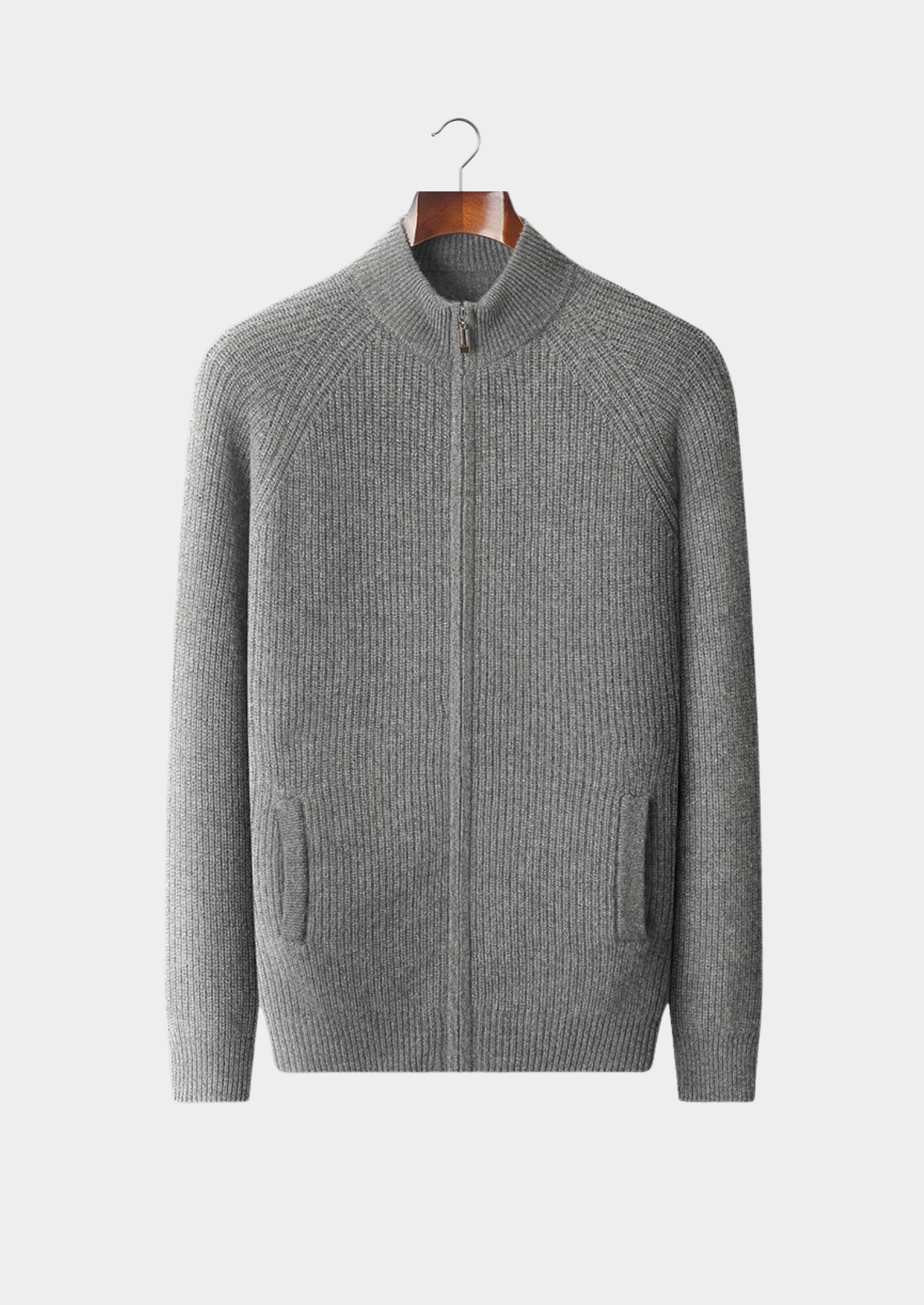 Cashmere Ribbed Classic Cardigan