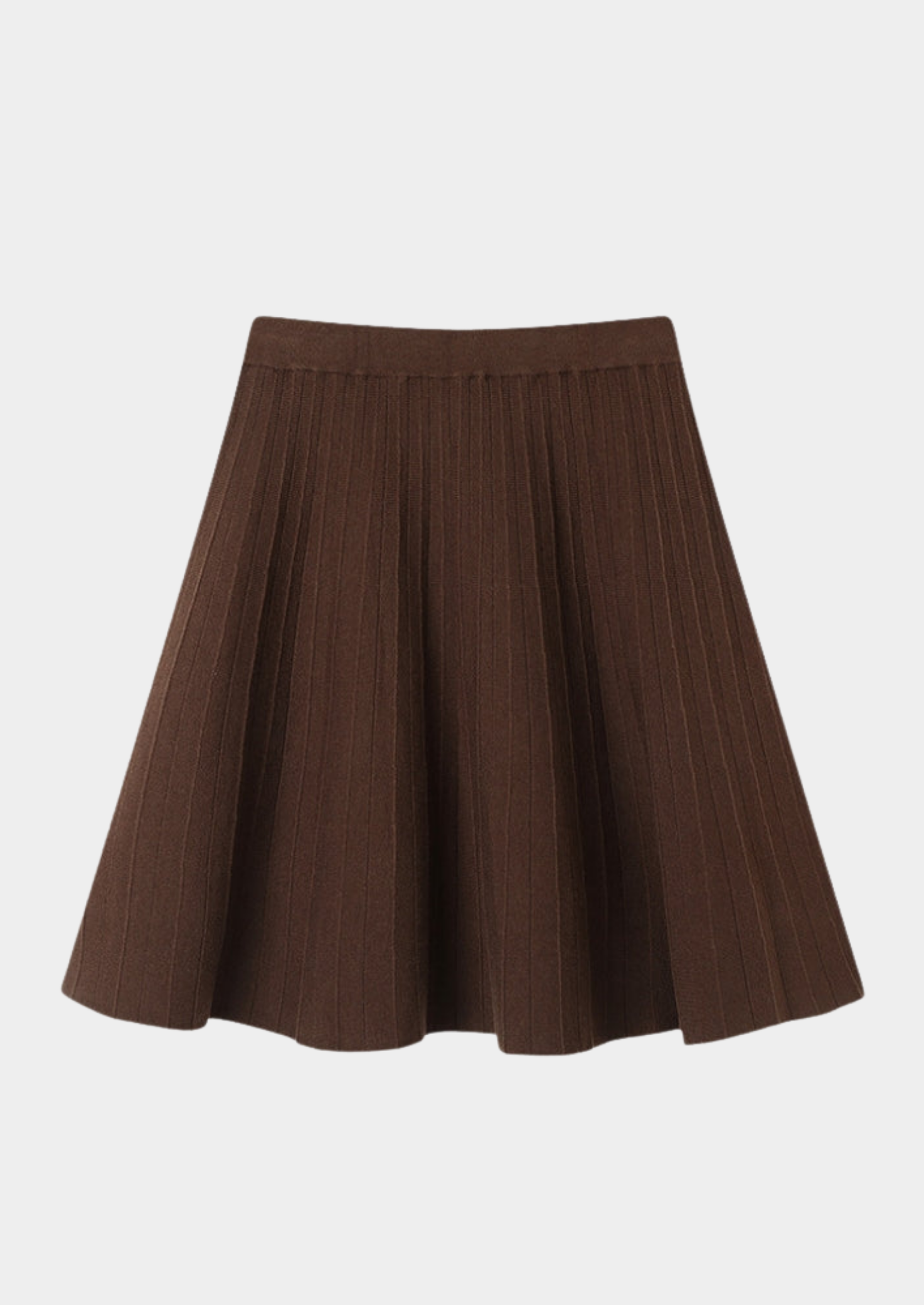 Pleated Wool Mini Skirt Women