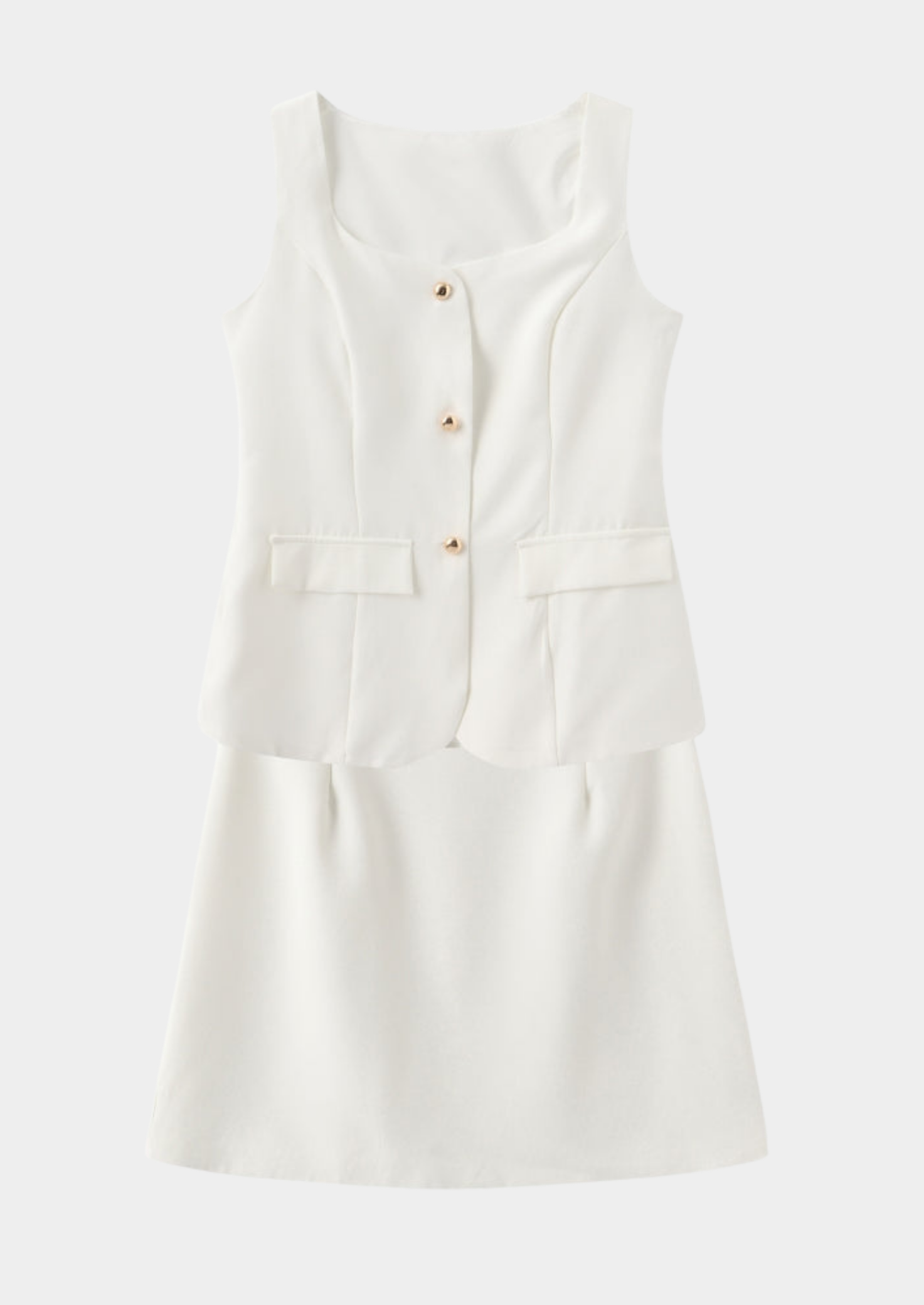 Sleeveless Blazer & Mini Skirt Set Women