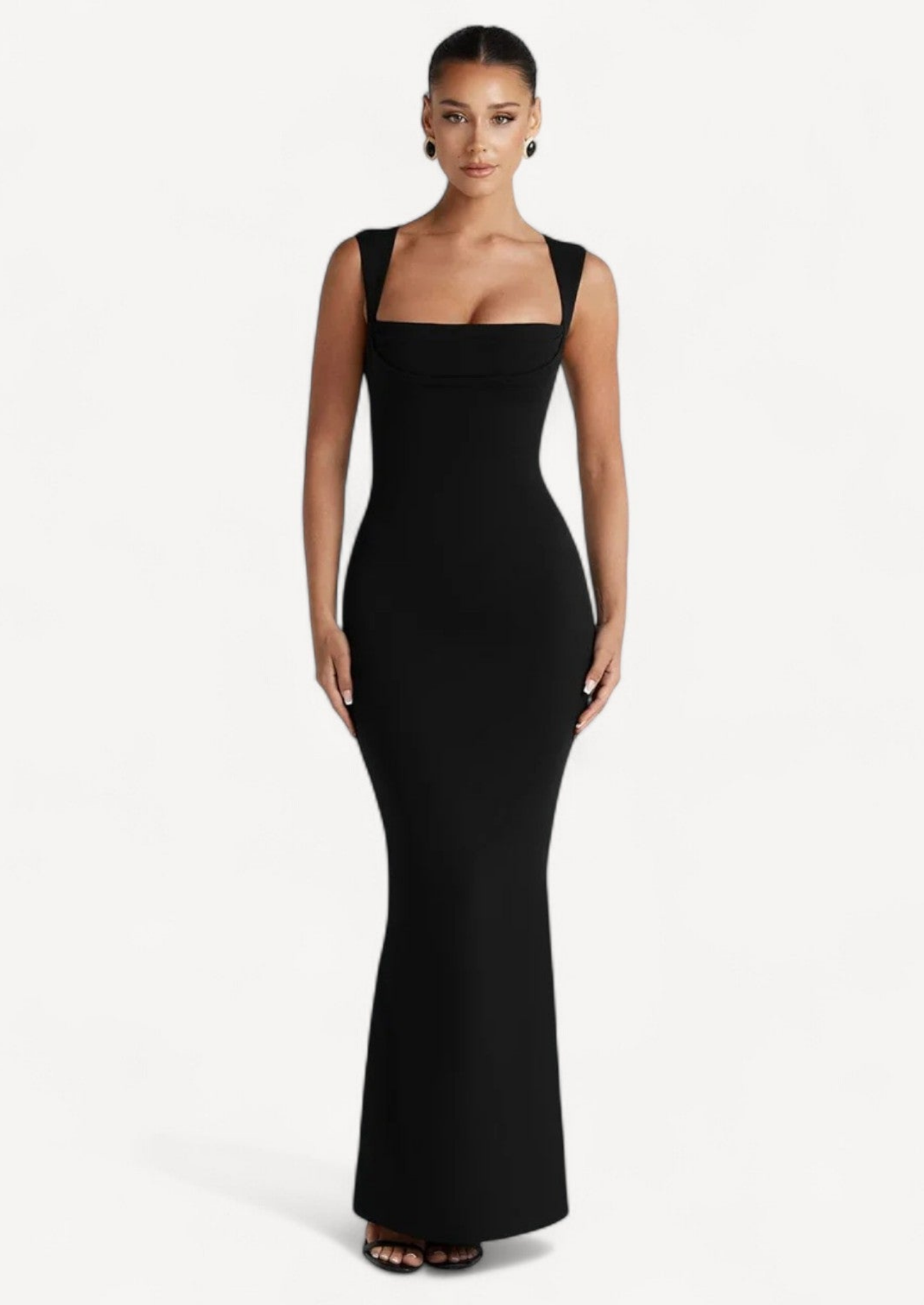 Neck Bodycon Maxi Dress – Elegant Formal Evening Dress Women