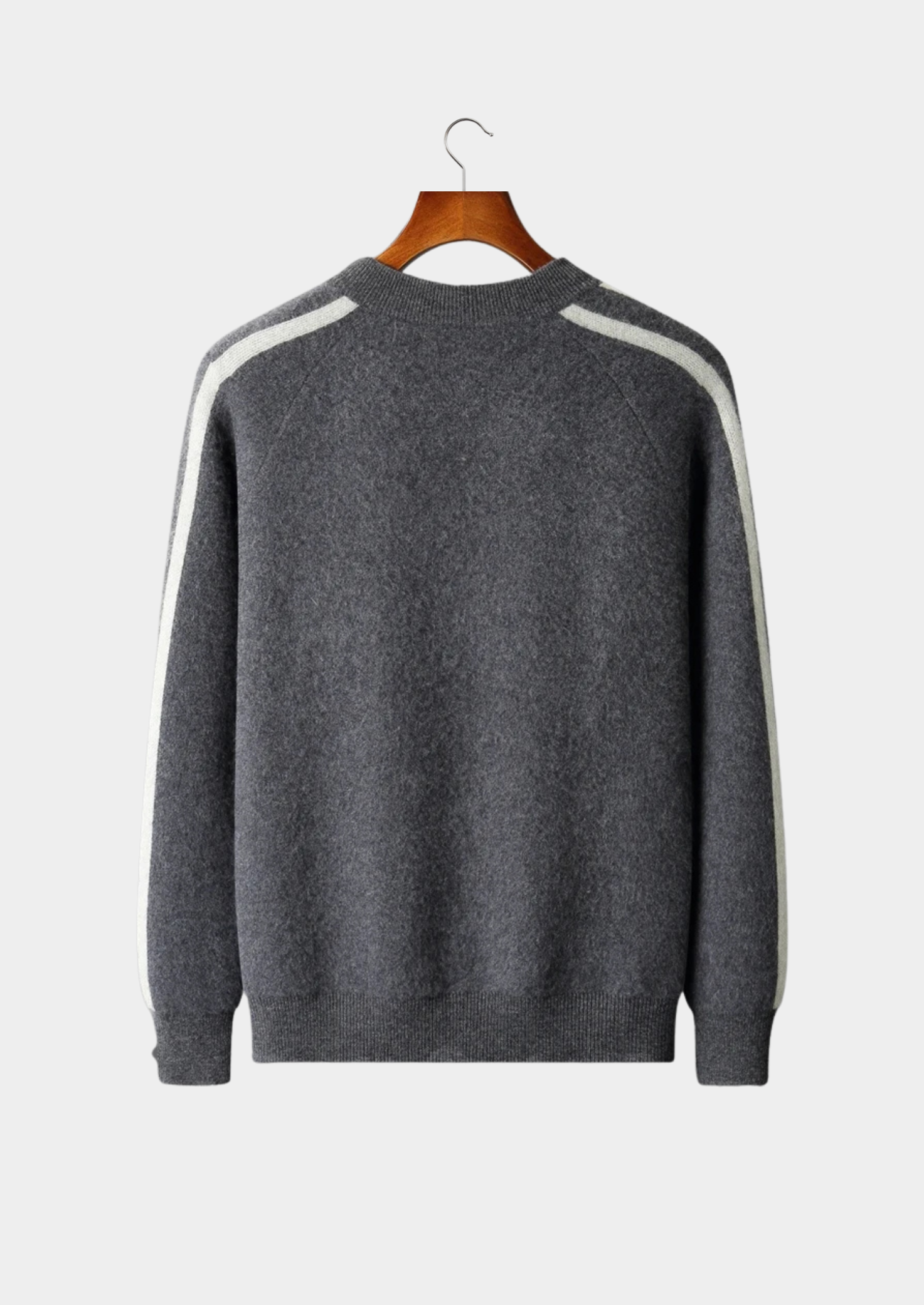 Men’s Striped Knit Crewneck Sweater in Merino Wool