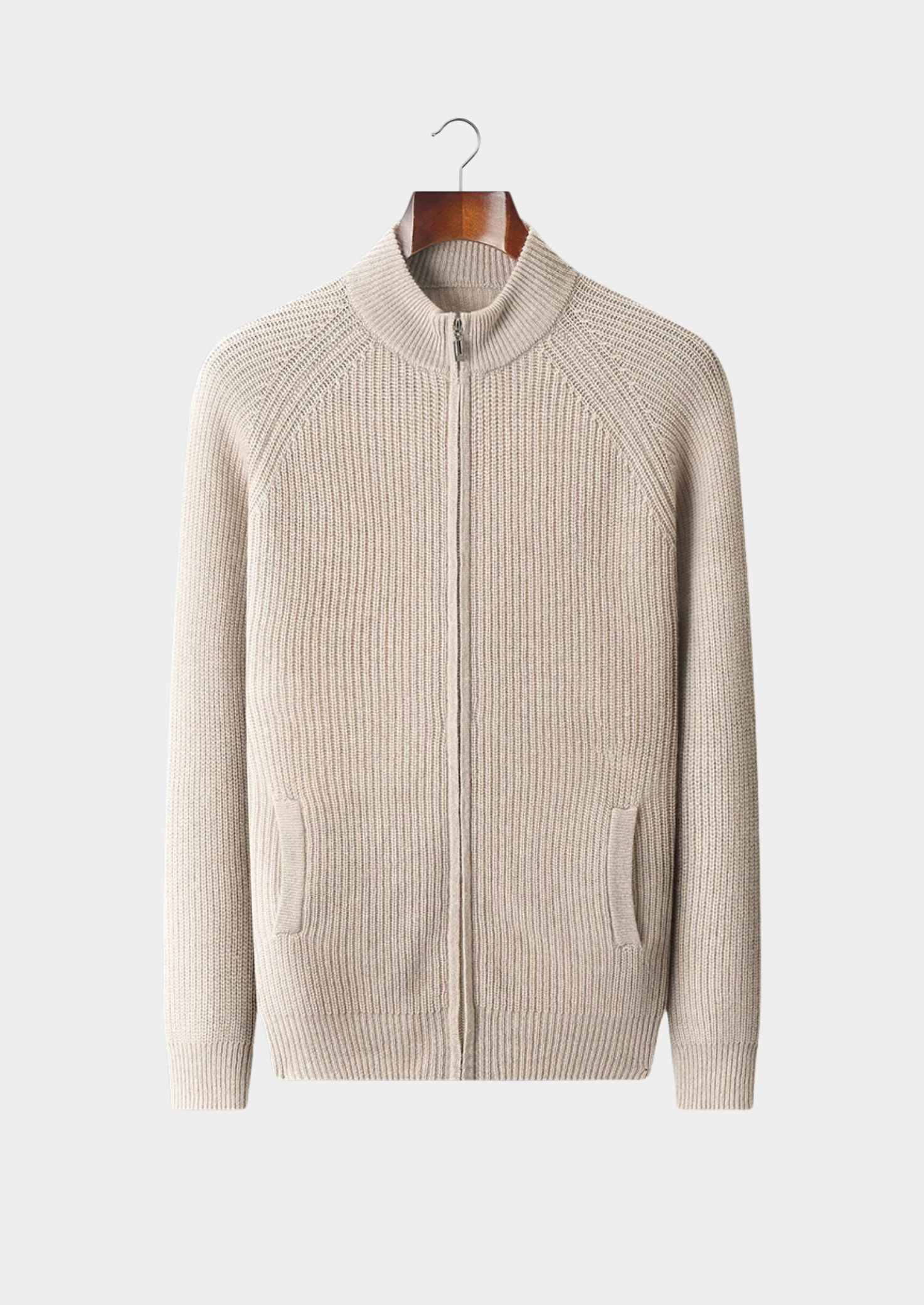 Cashmere Ribbed Classic Cardigan