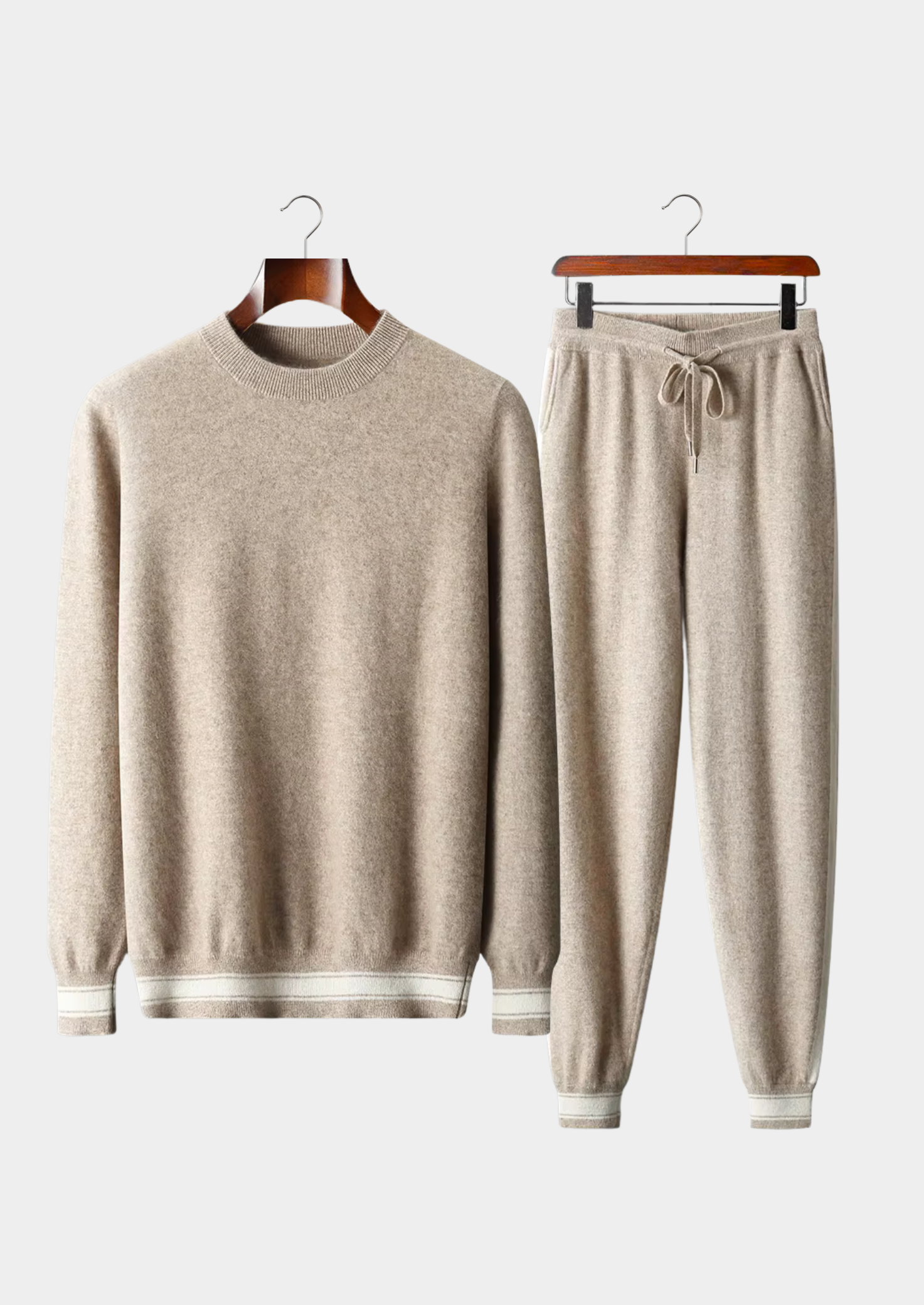 Premium Cashmere V-Neck Set