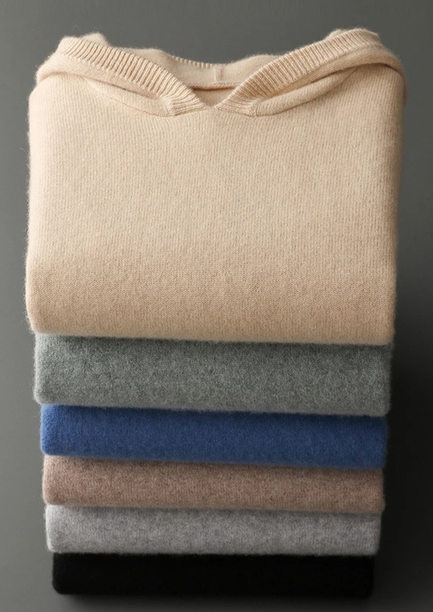 Cashmere Premium Hooded Zip Knit