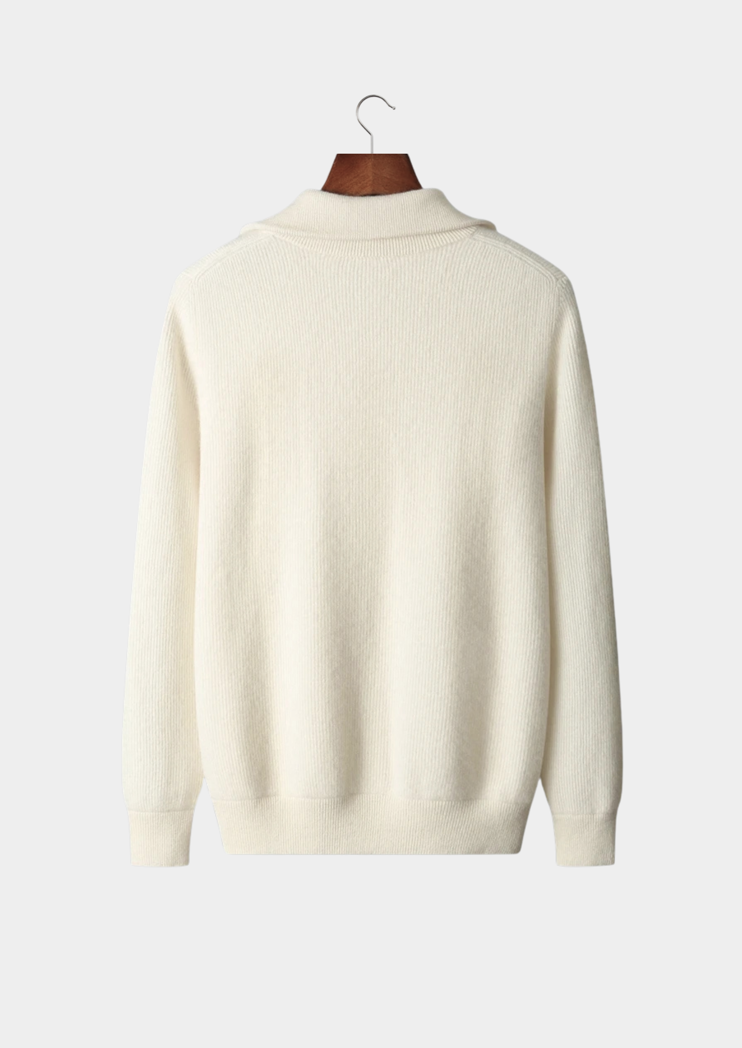 Men’s Extra-Fine Merino Wool Ribbed Knit Zip Cardigan