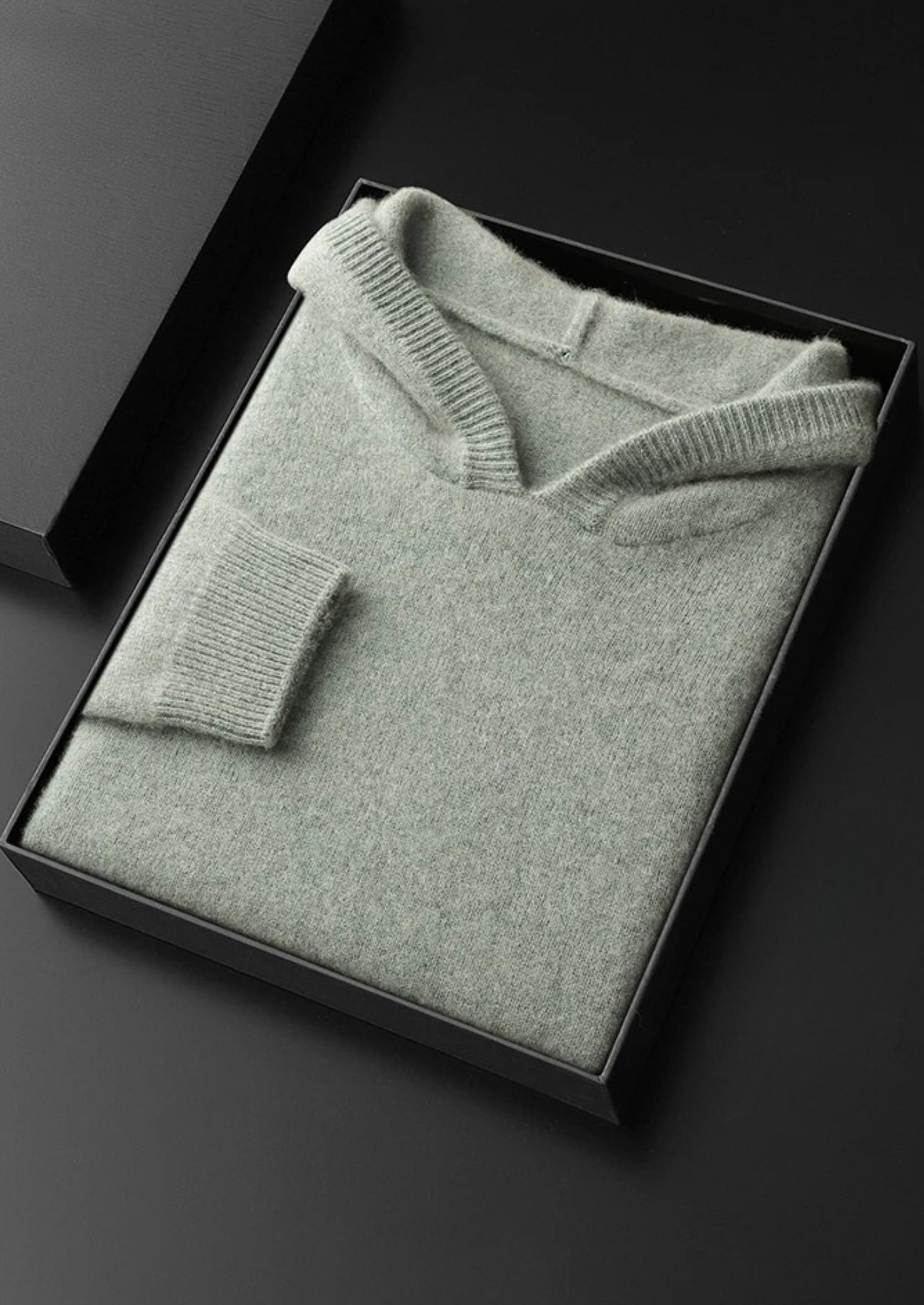 Cashmere Premium Hooded Zip Knit