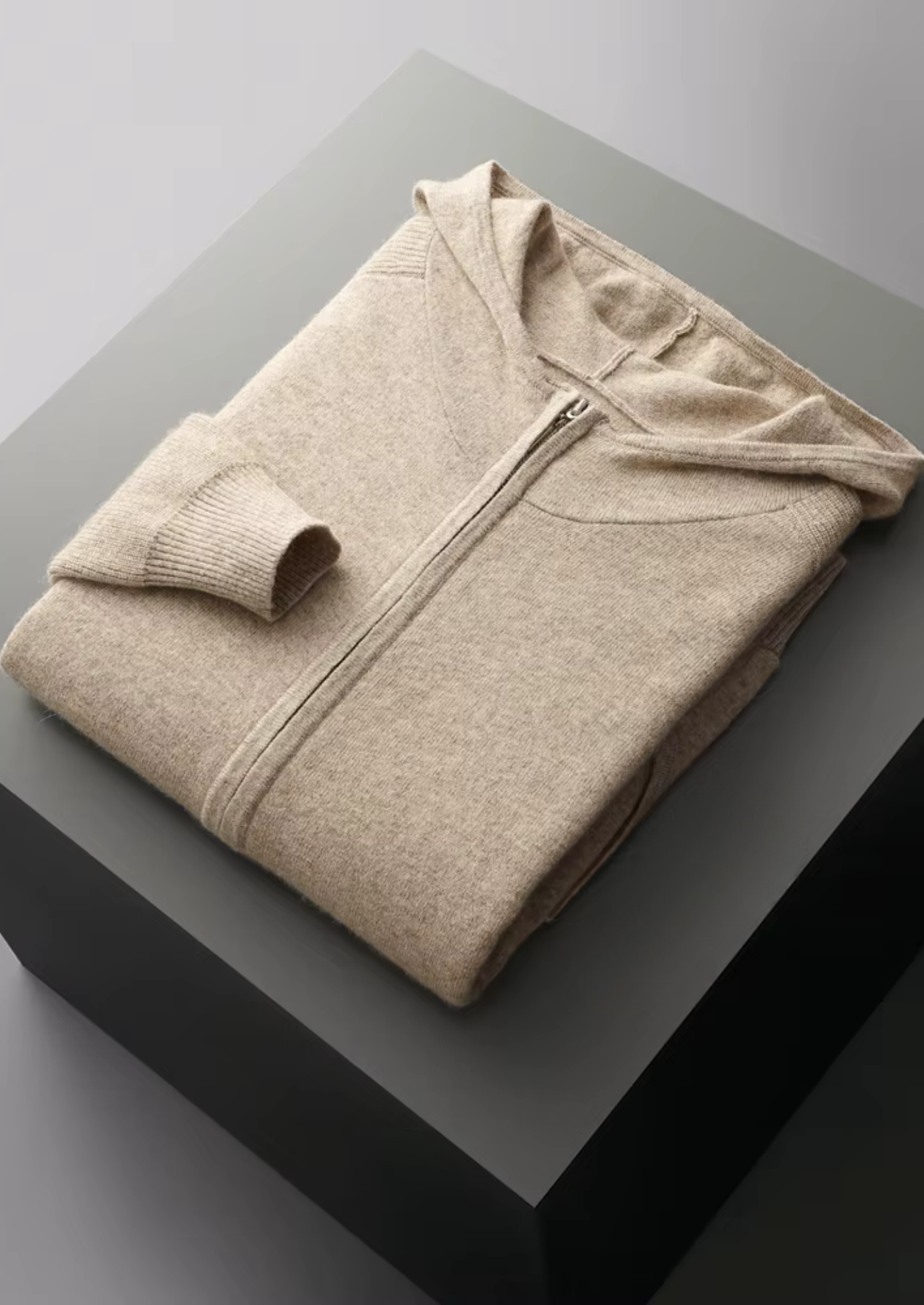 Men’s Cashmere Knit Zip Hoodie and Trouser Set