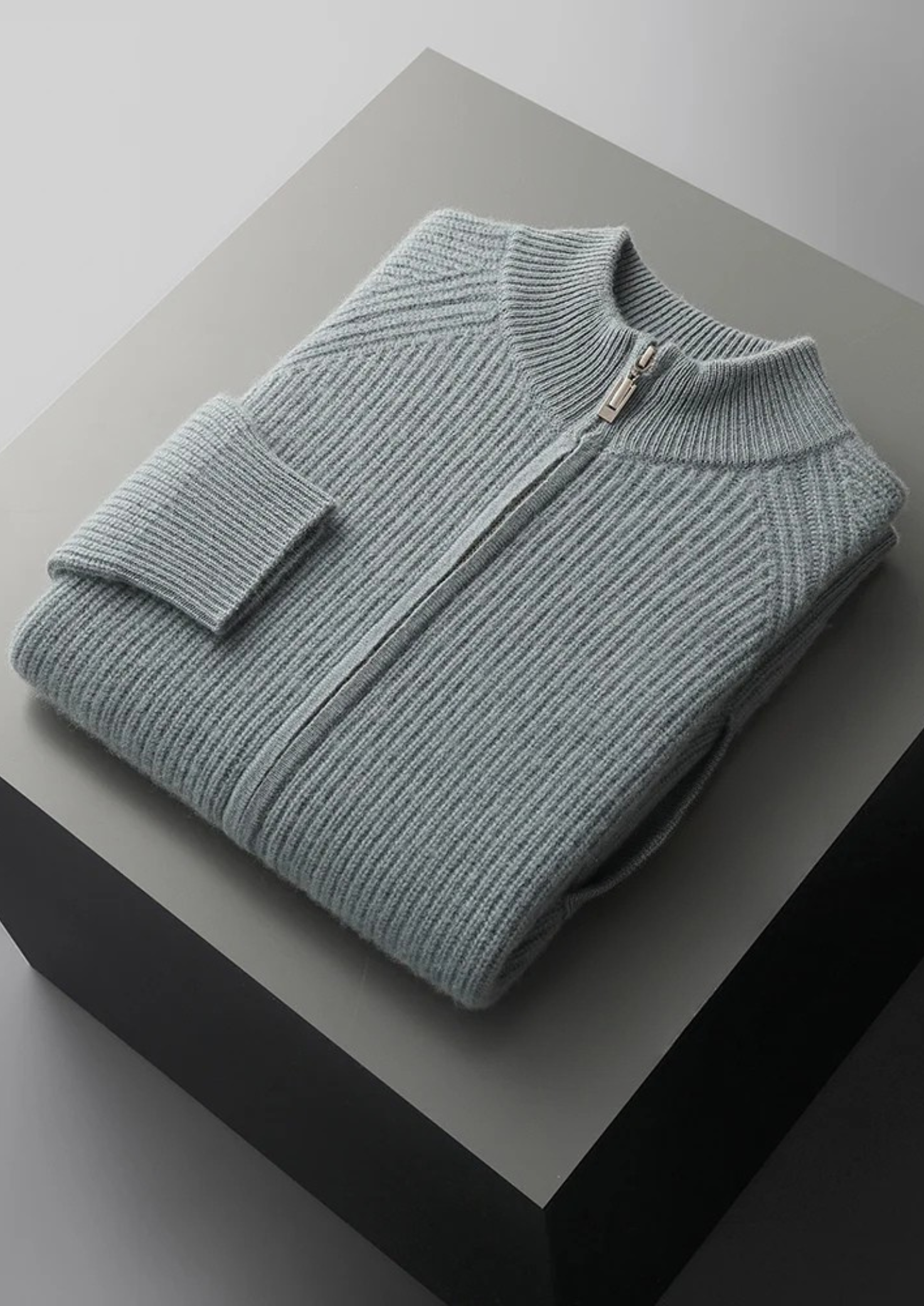 Cashmere Ribbed Classic Cardigan