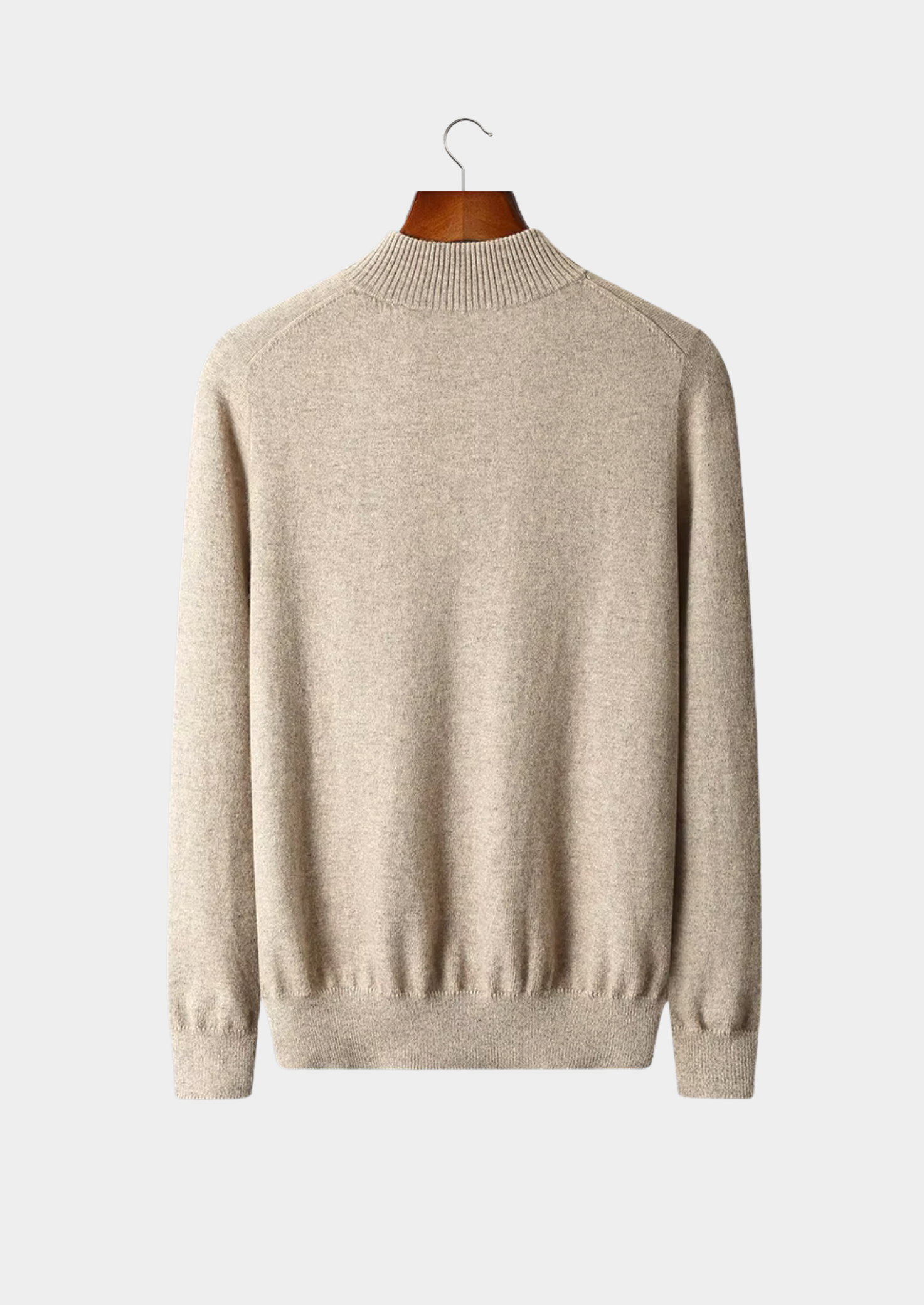 Merino Wool Extra-Fine Half Zip Knit Sweater