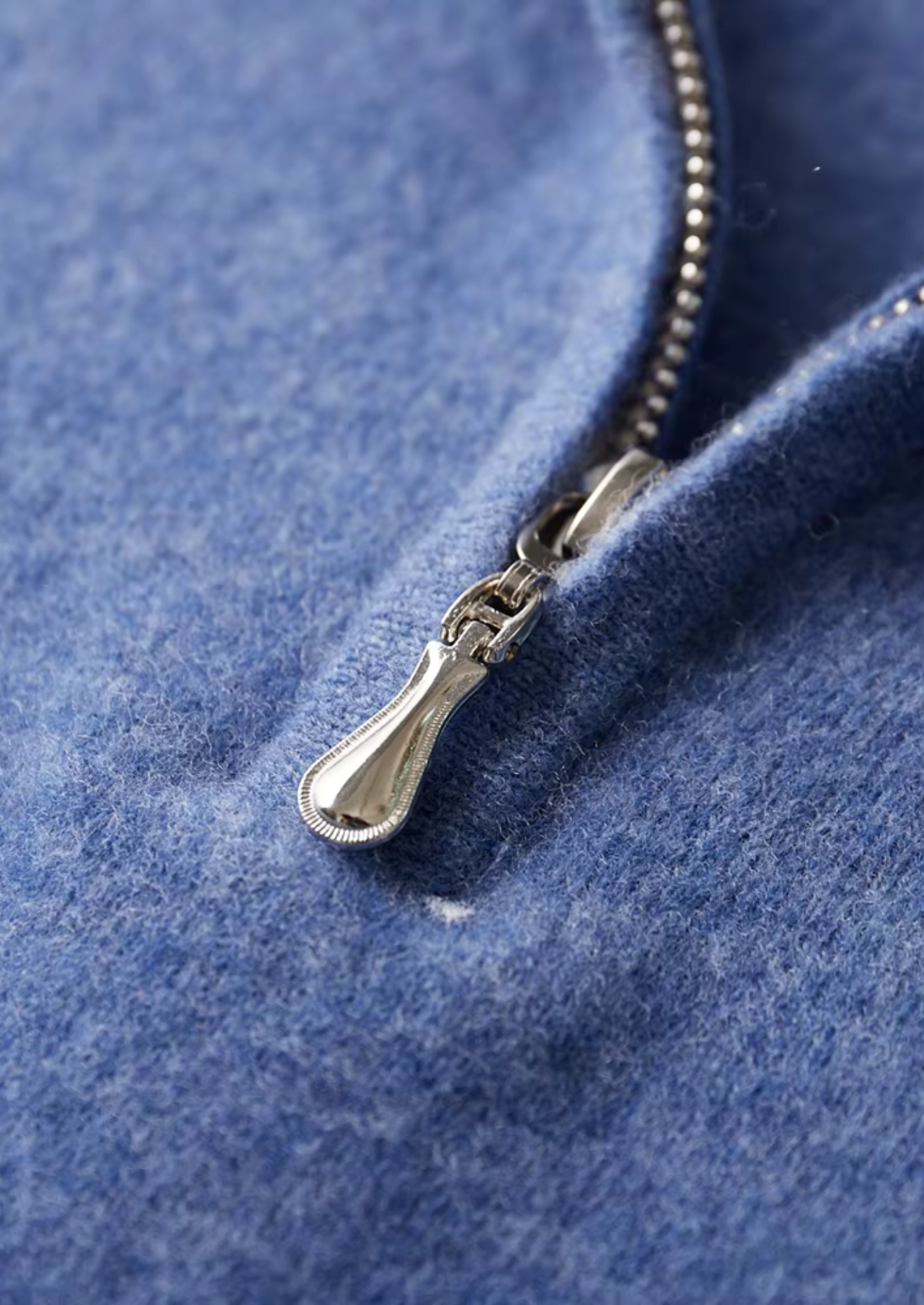 Merino Wool Extra-Fine Half Zip Polo Top