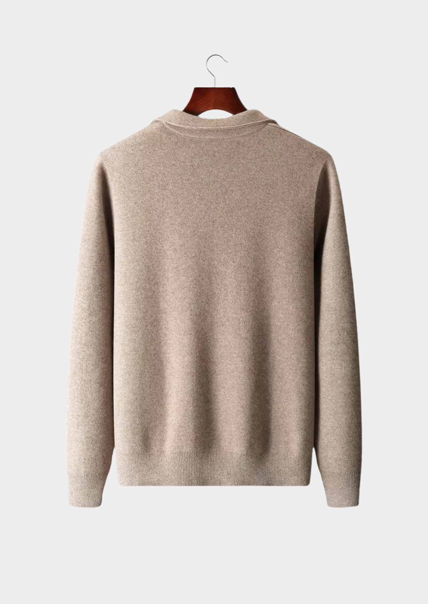 Merino Wool Extra-Fine Polo Knit Cardigan