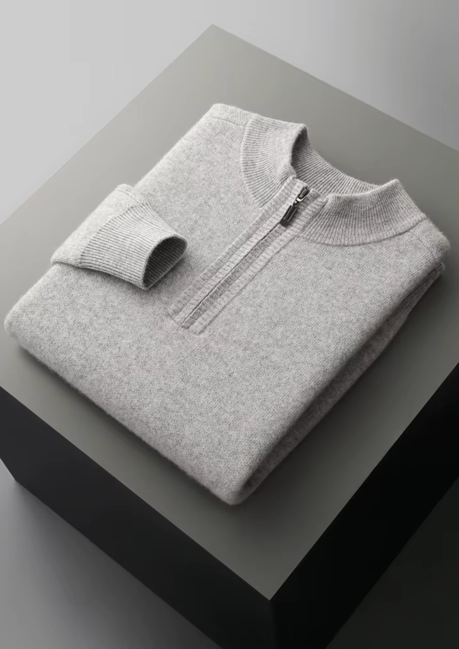 Men’s Cashmere Knit Half Zip Sweater and Trouser Set