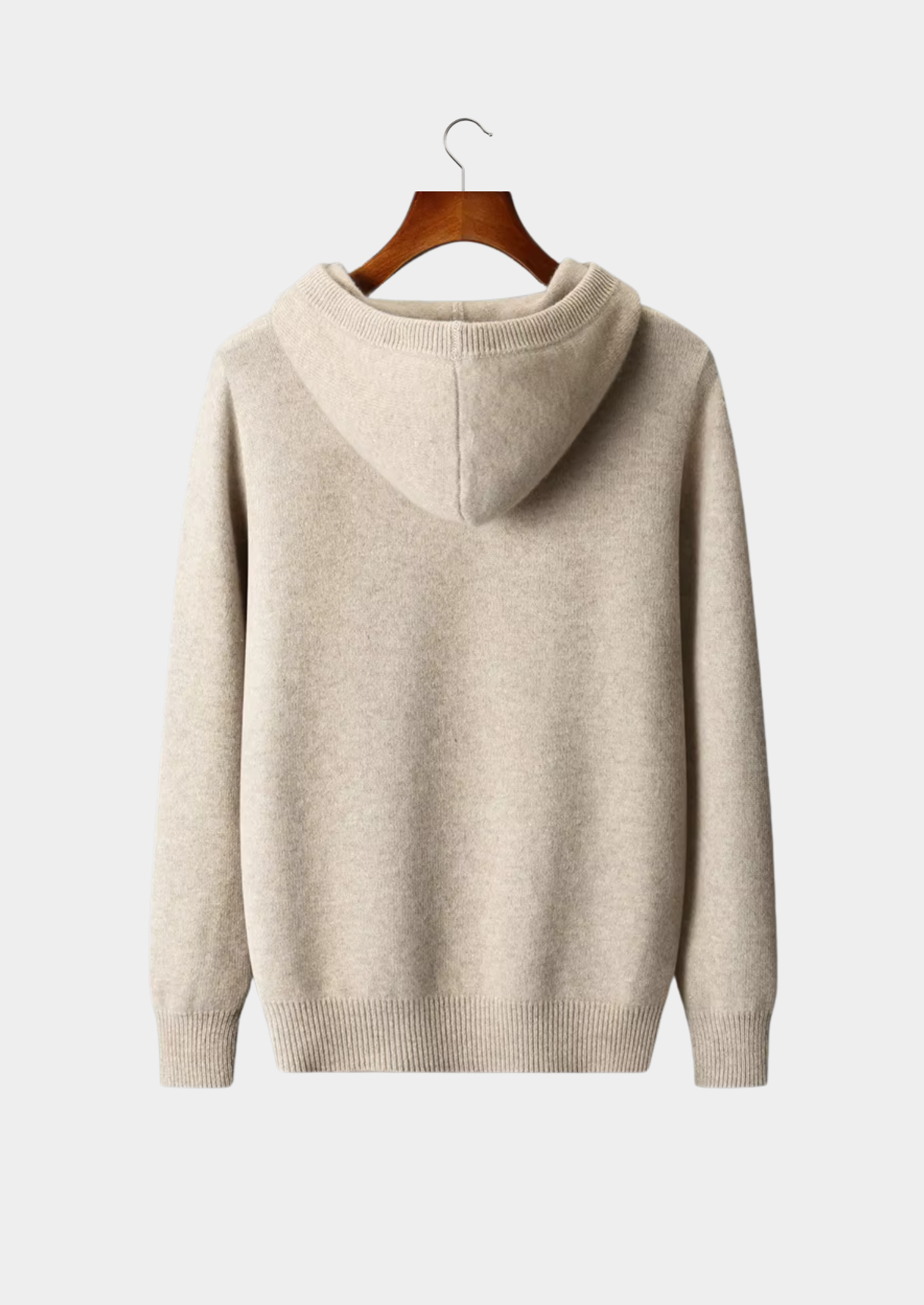 Men’s Button Knit Hoodie in Extra-Fine Merino Wool