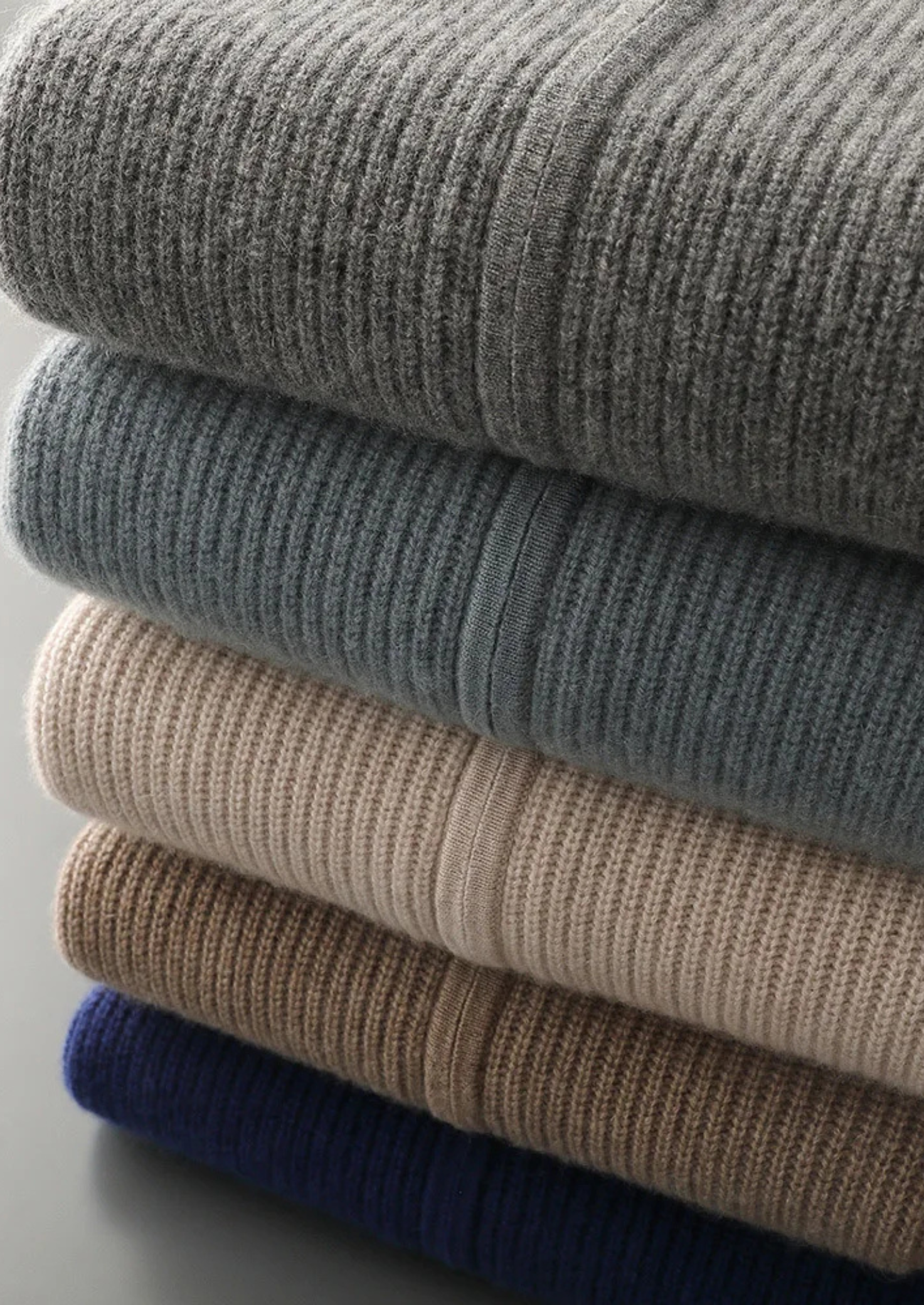Cashmere Ribbed Classic Cardigan