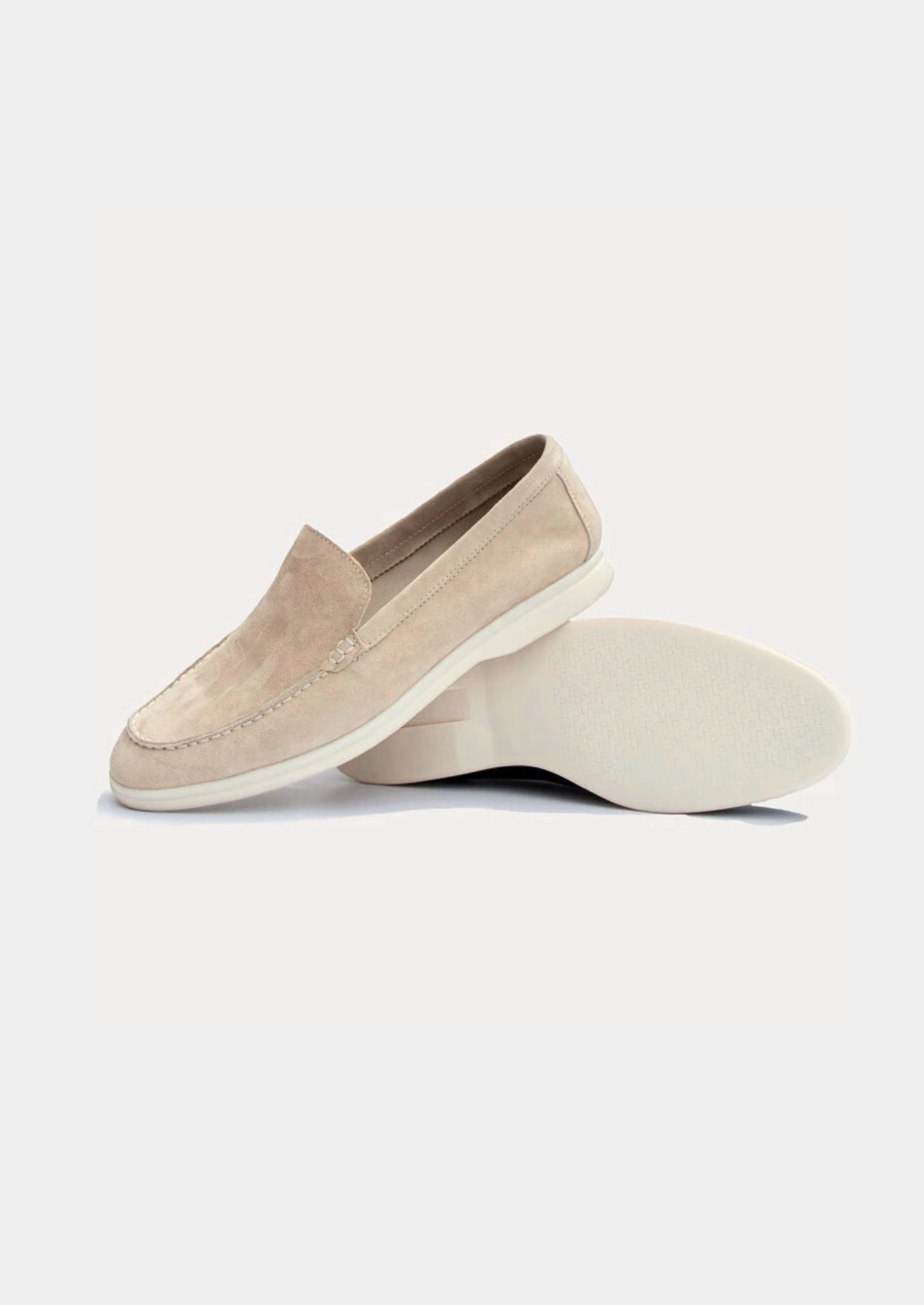 Men’s Suede Loafers in Beige