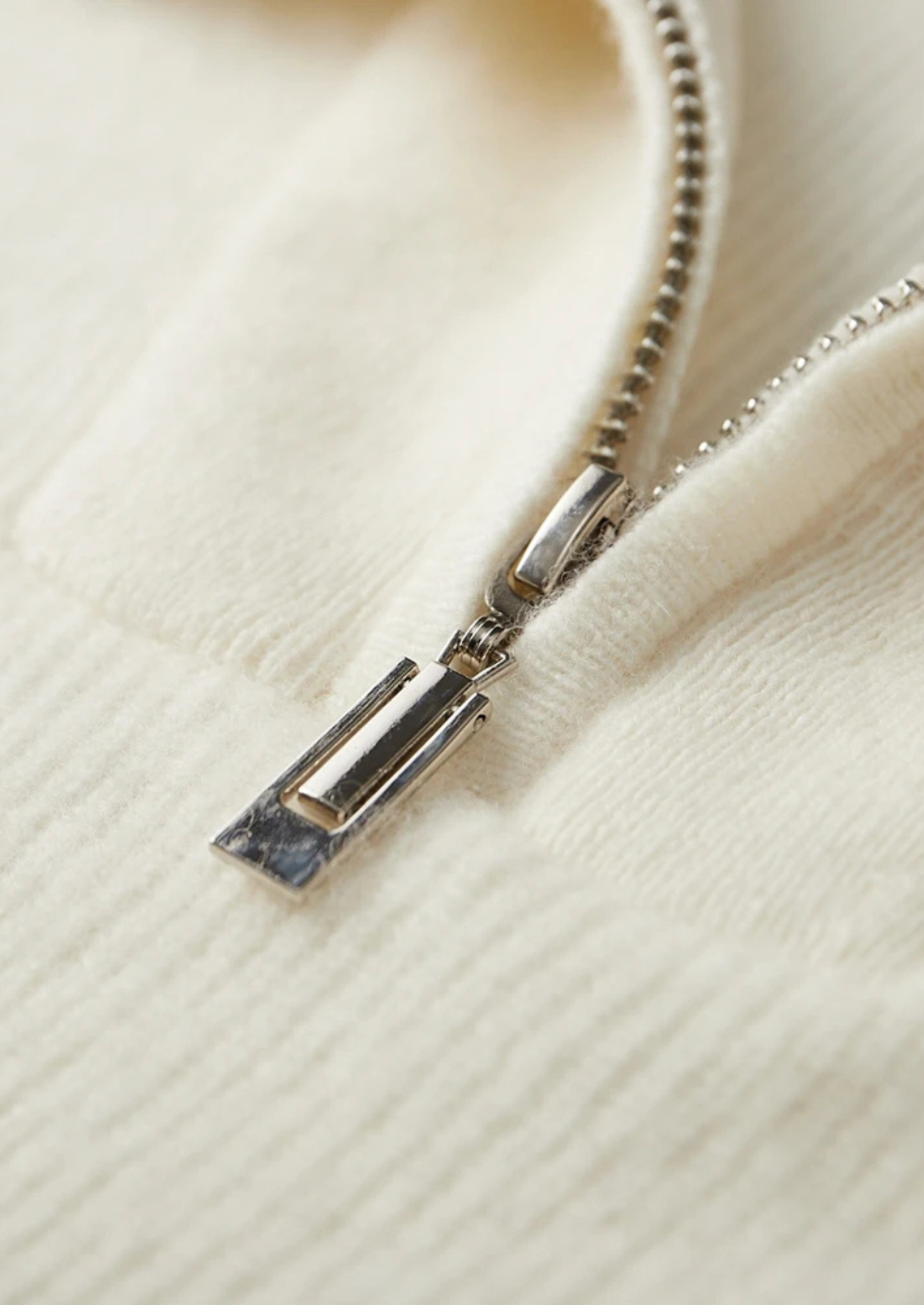 Men’s Cashmere Ribbed Half-Zip Knit Sweater