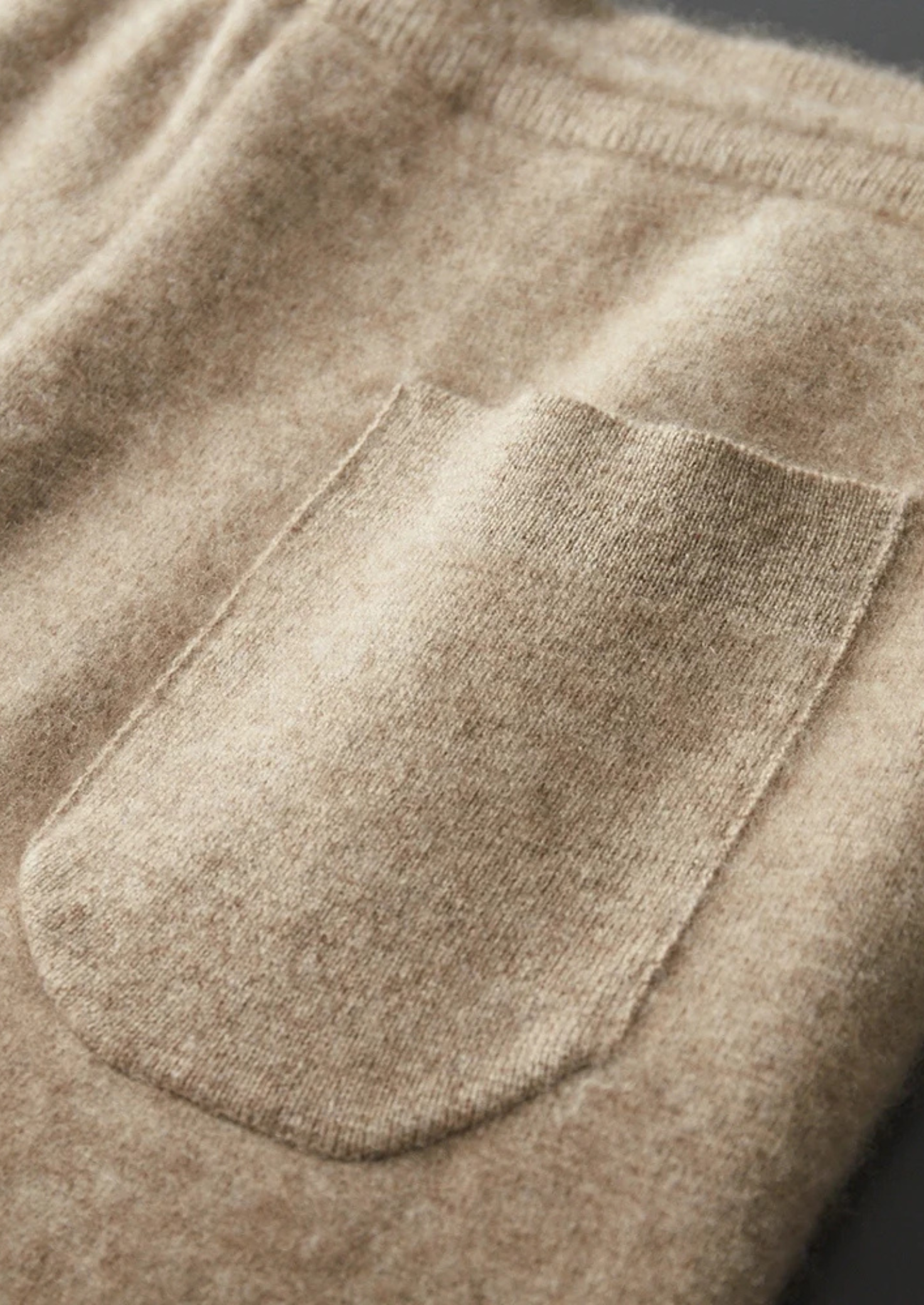 Men’s Zip-Up Cashmere Knit Set with Ribbed Details