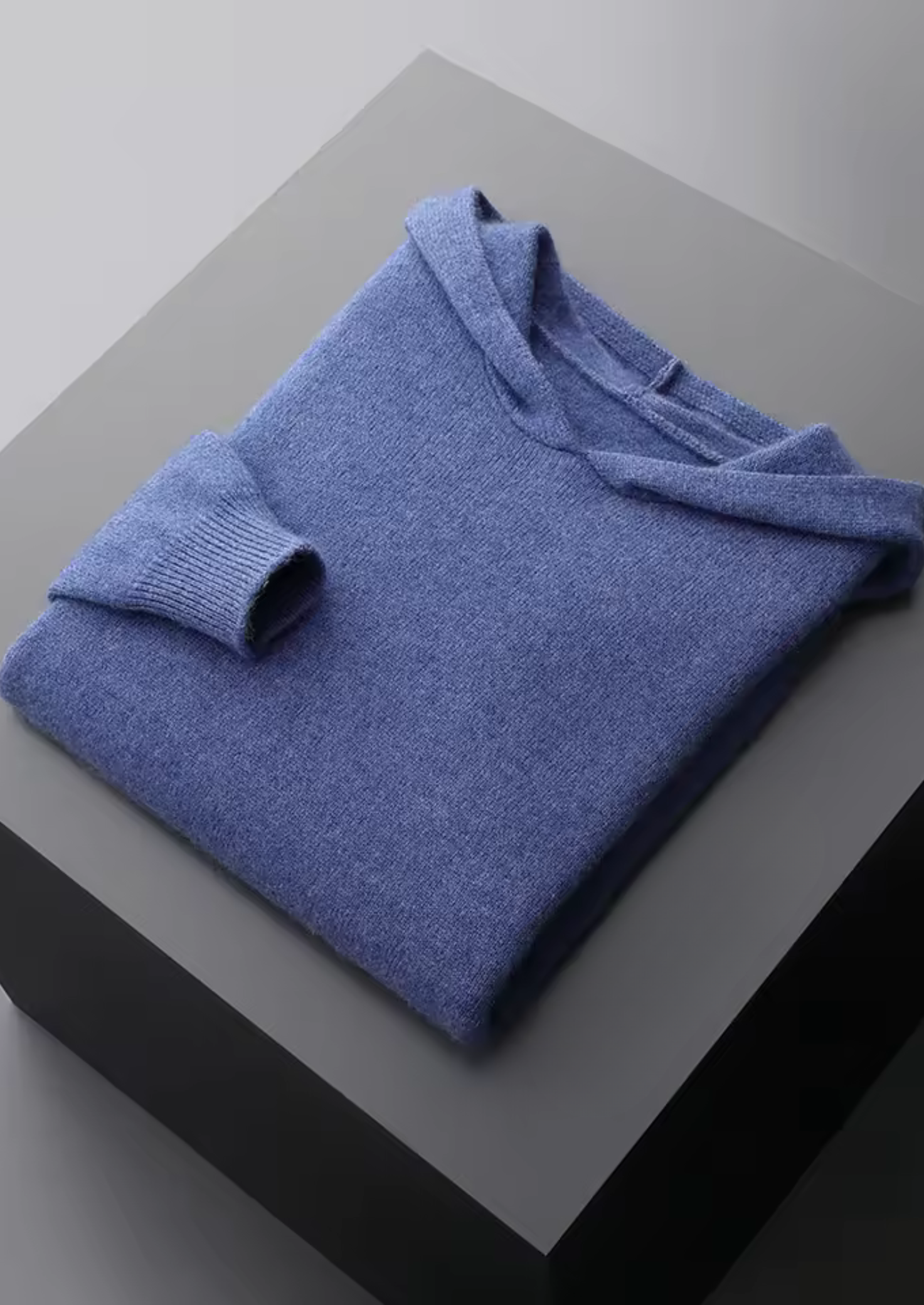 Men’s Cashmere Knit Pullover Hoodie