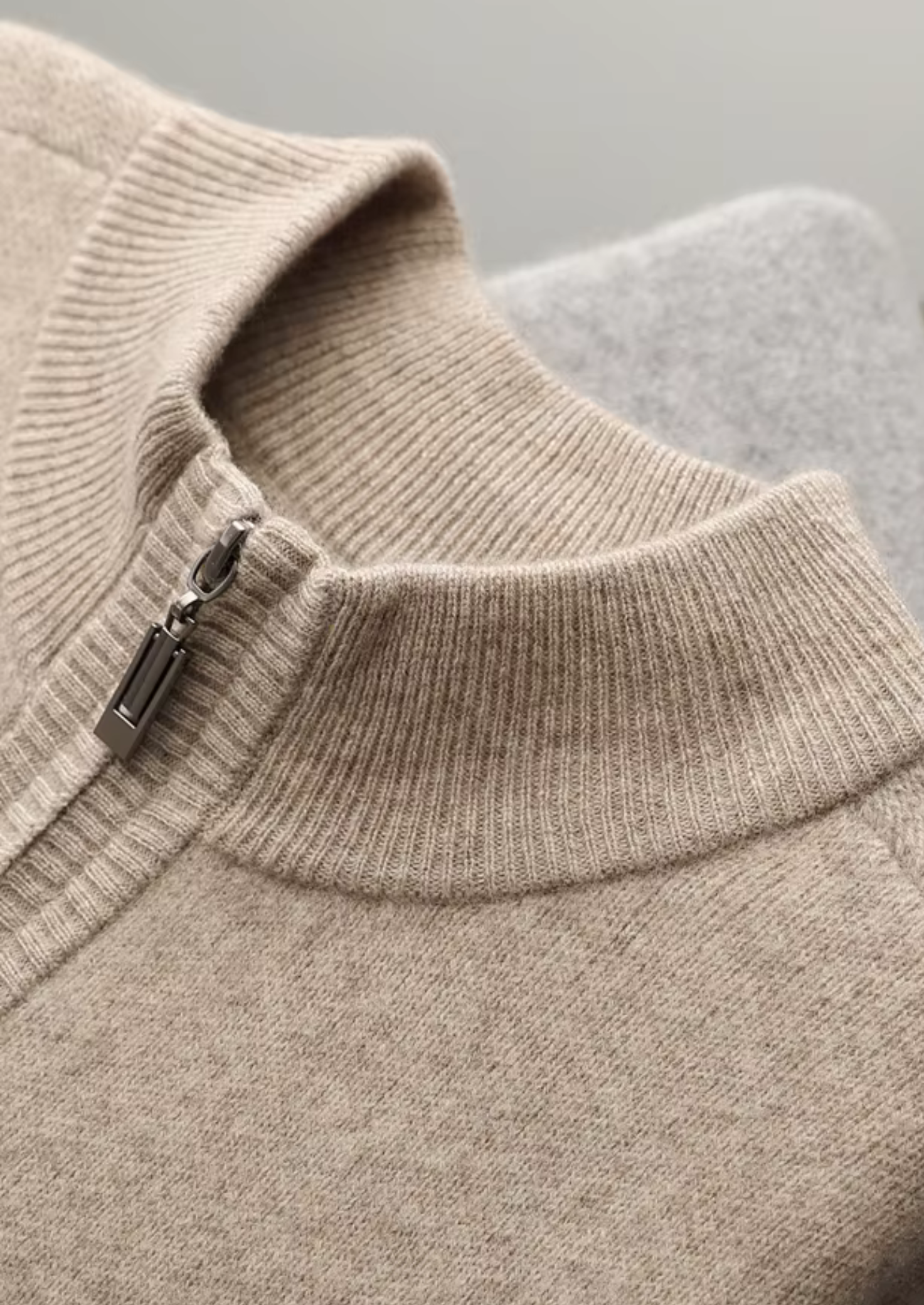 Men’s Cashmere Knit Half Zip Sweater and Trouser Set