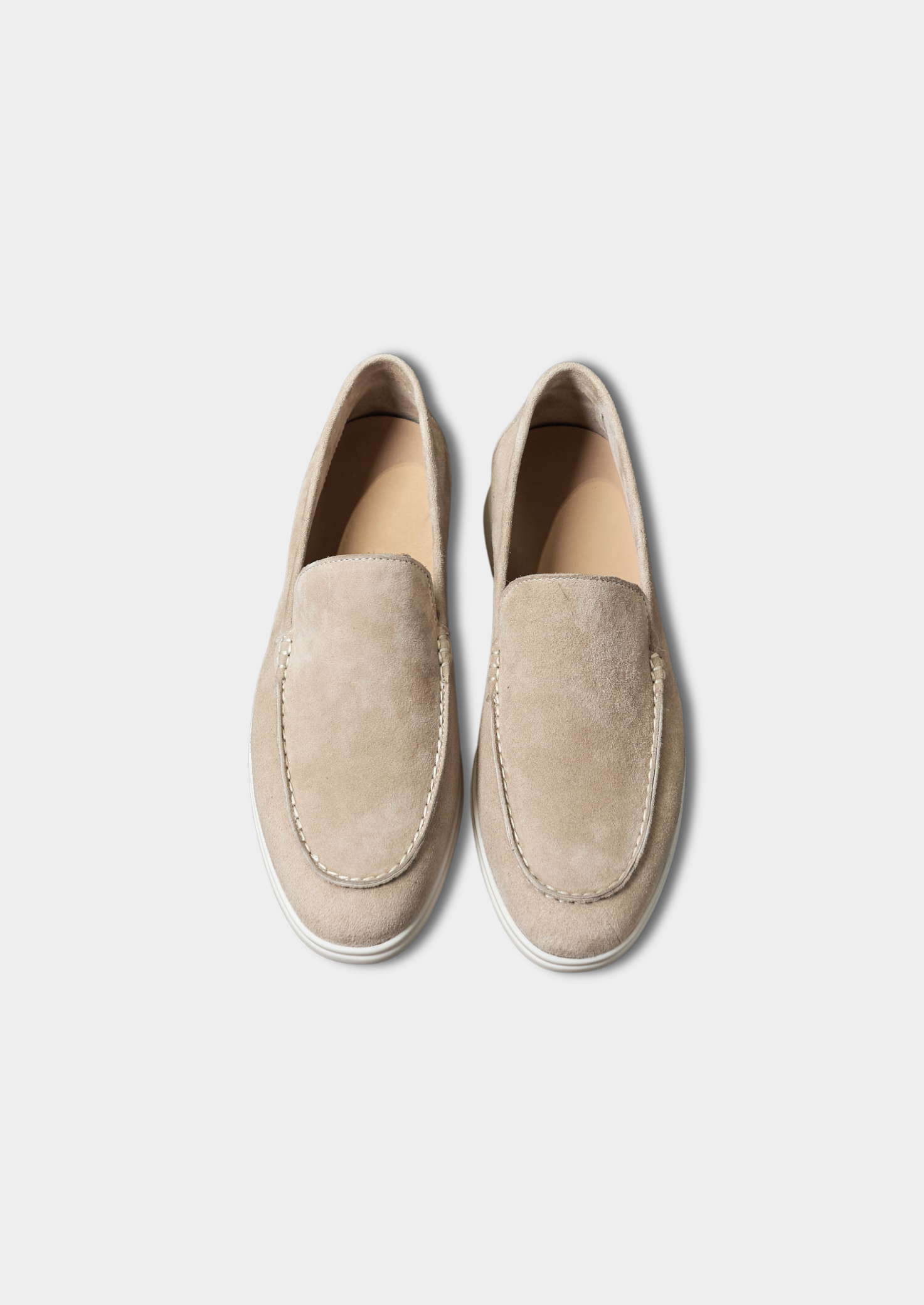 Men’s Suede Loafers in Beige
