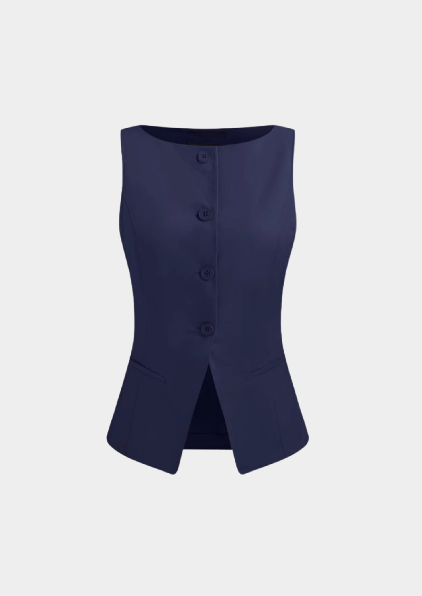 Sleeveless Tailored Button-Front Vest Women