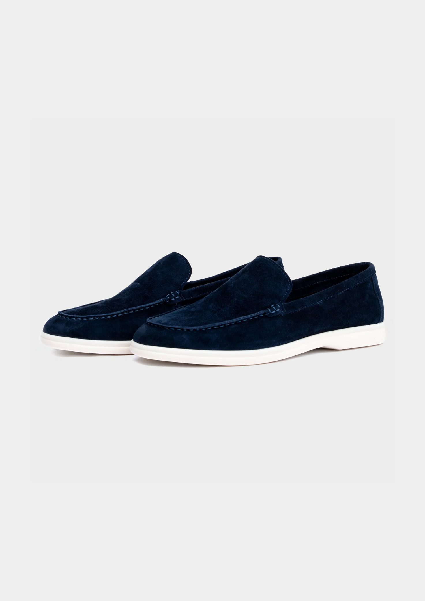 Men’s Suede Loafers in Navy Blue