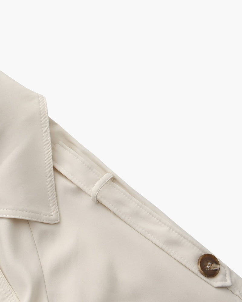 Structured Trench Coat with Lapels Women