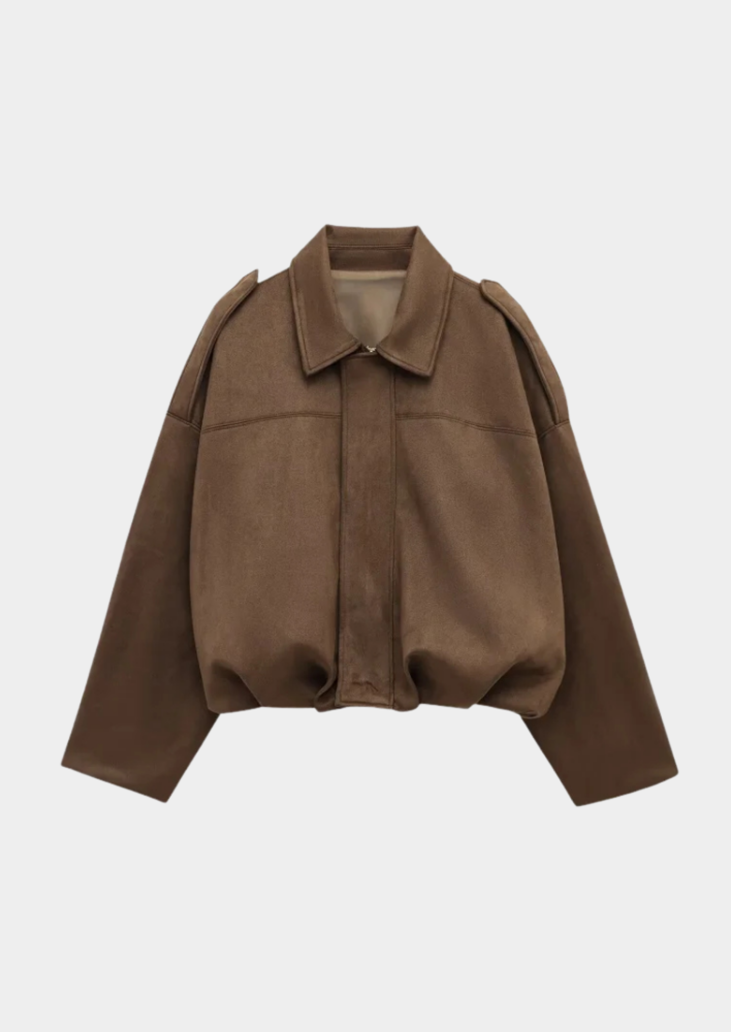 Vintage Suede Bomber Jacket Women