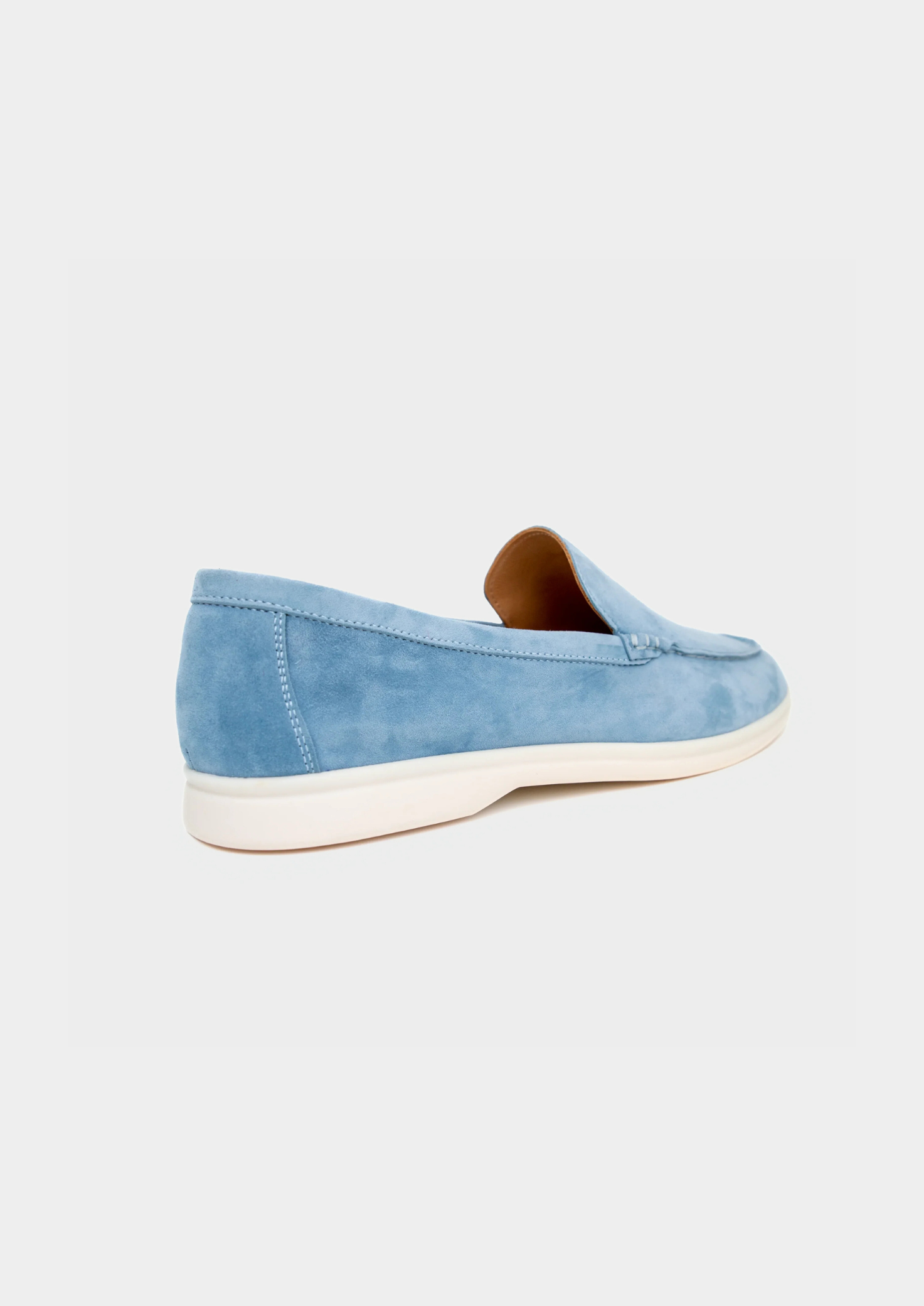Men’s Suede Loafers in Sky Blue