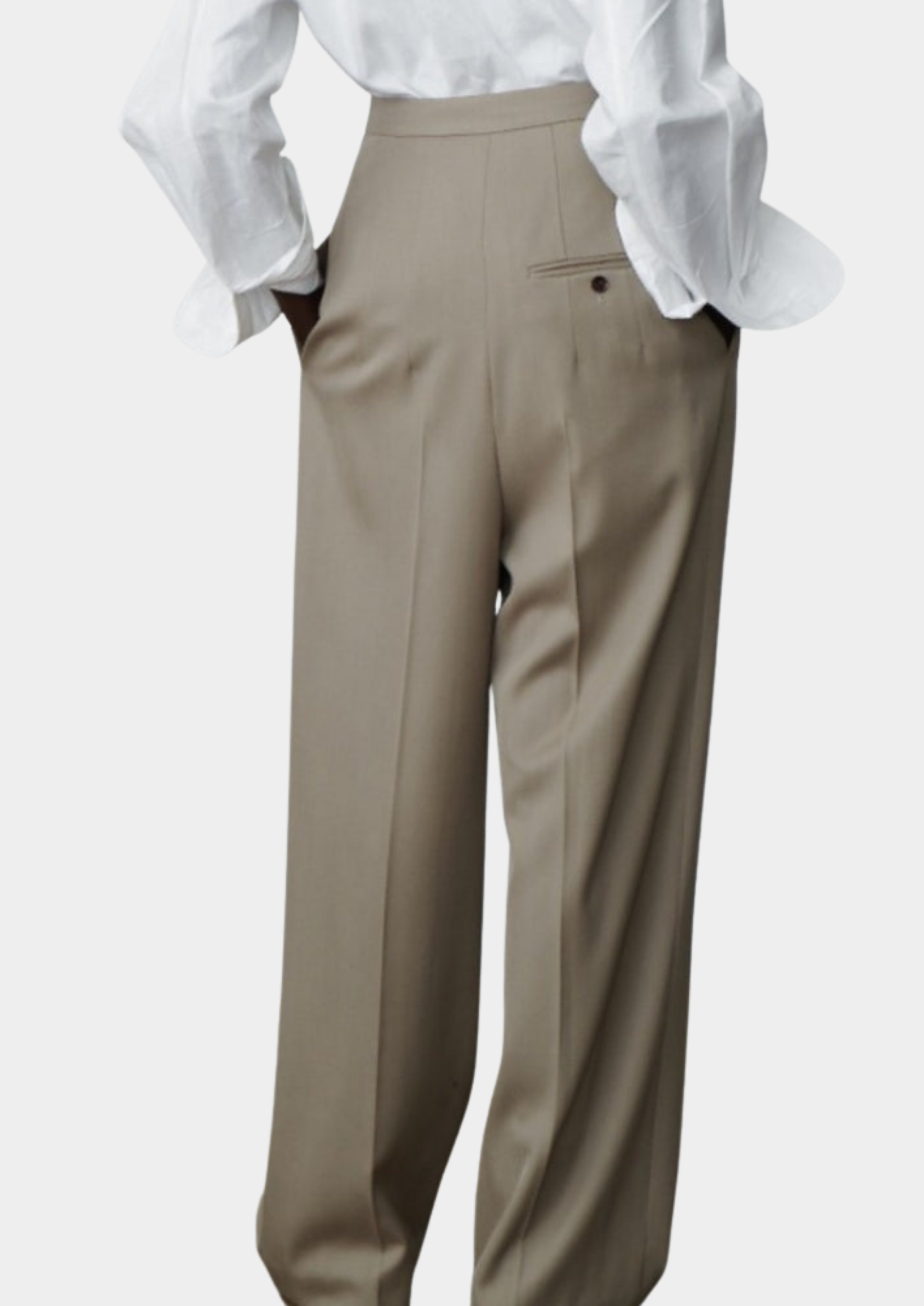 Tailored Straight Wide-Leg Trousers Women