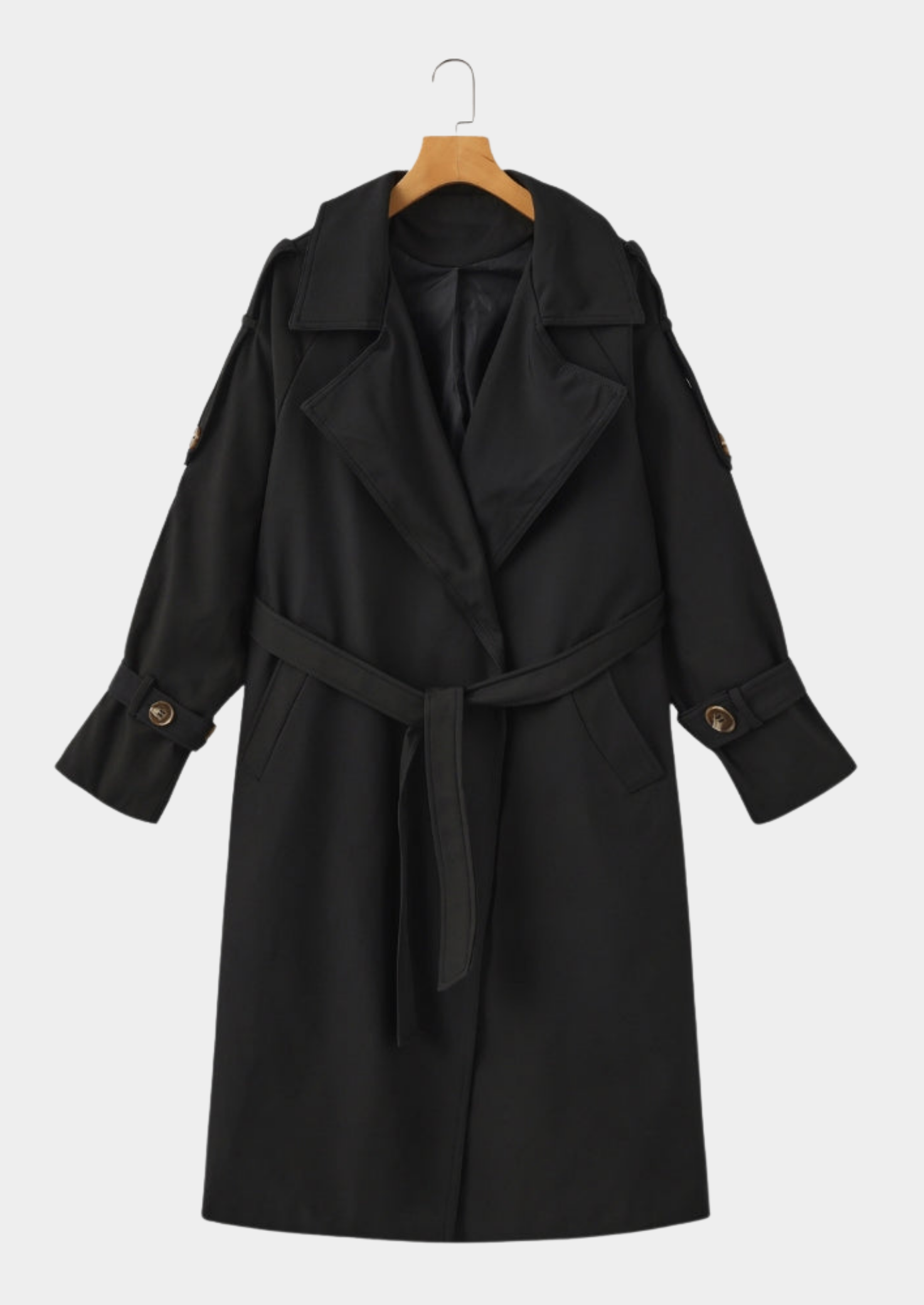 Structured Trench Coat with Lapels Women