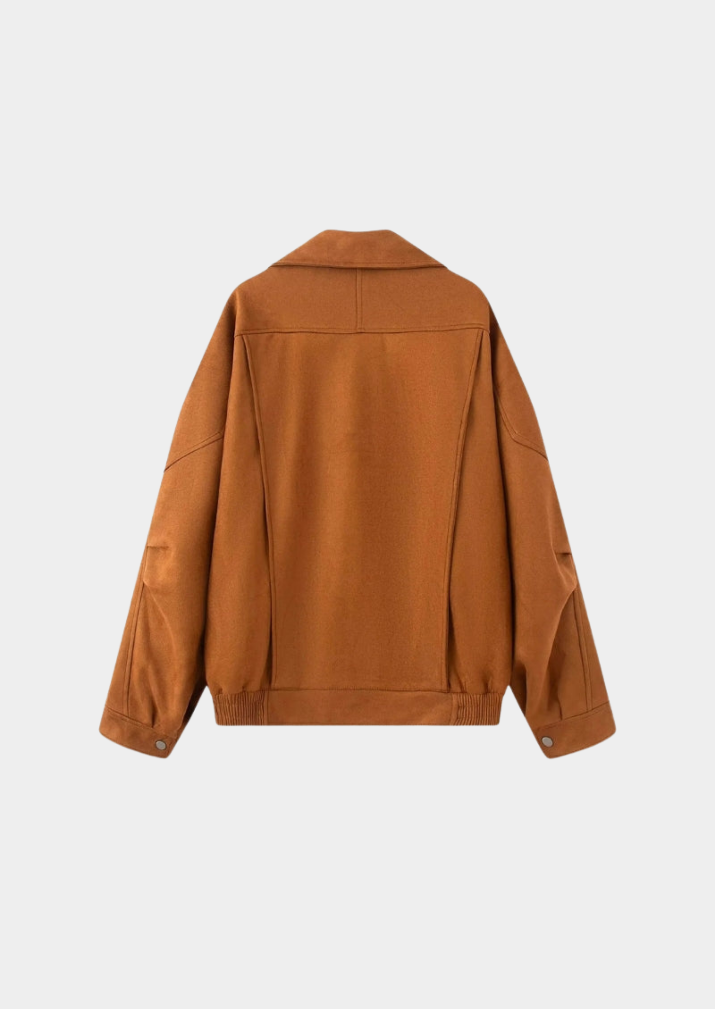 Suede-Style Belted Zip Jacket Women