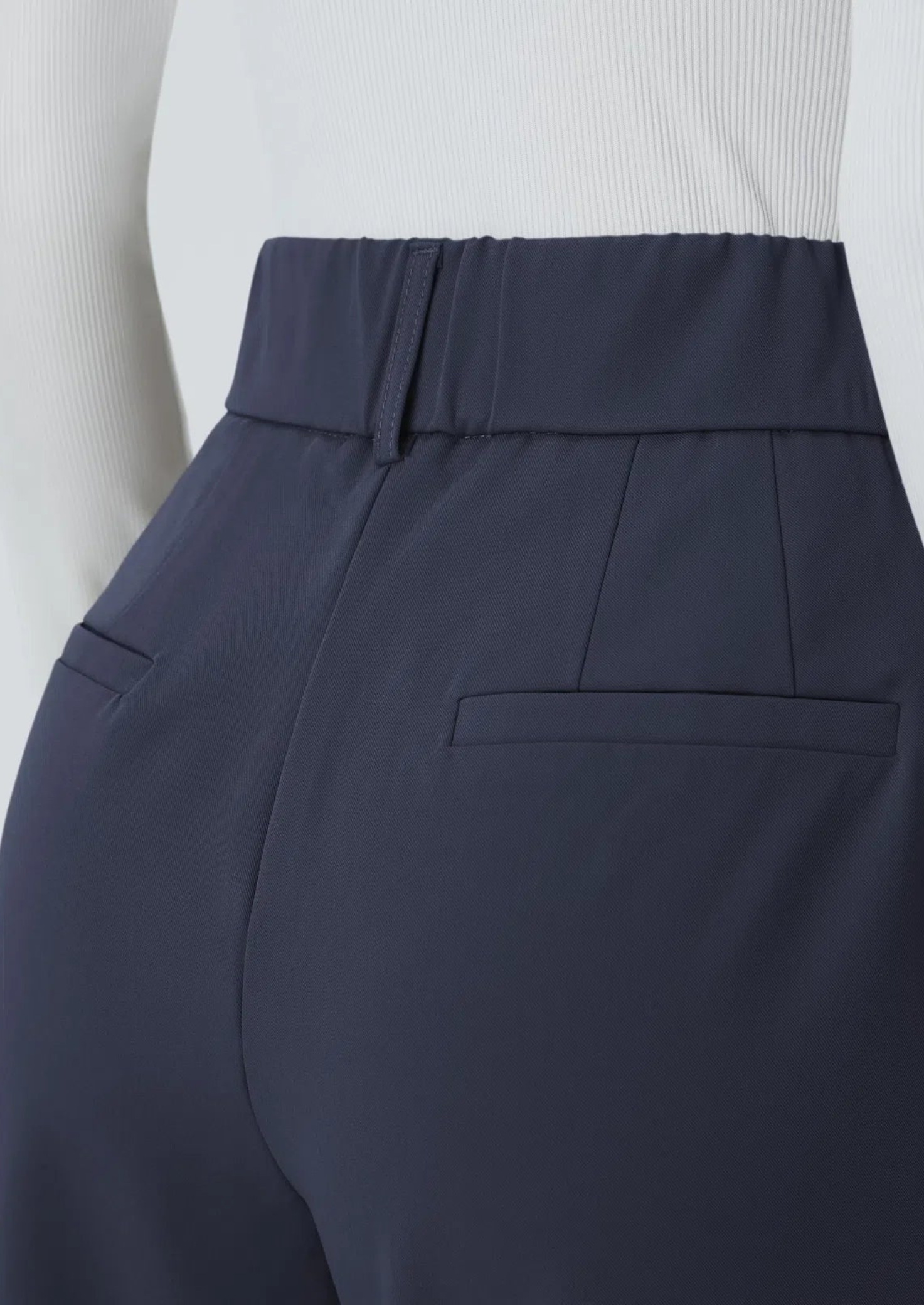 Women’s High-Waist Stretch Slim-Fit Trousers with Side Pockets