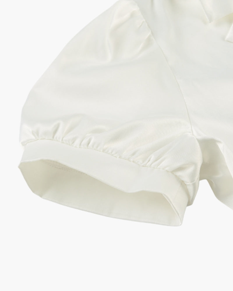 Satin Blouse & Midi Skirt Set Women