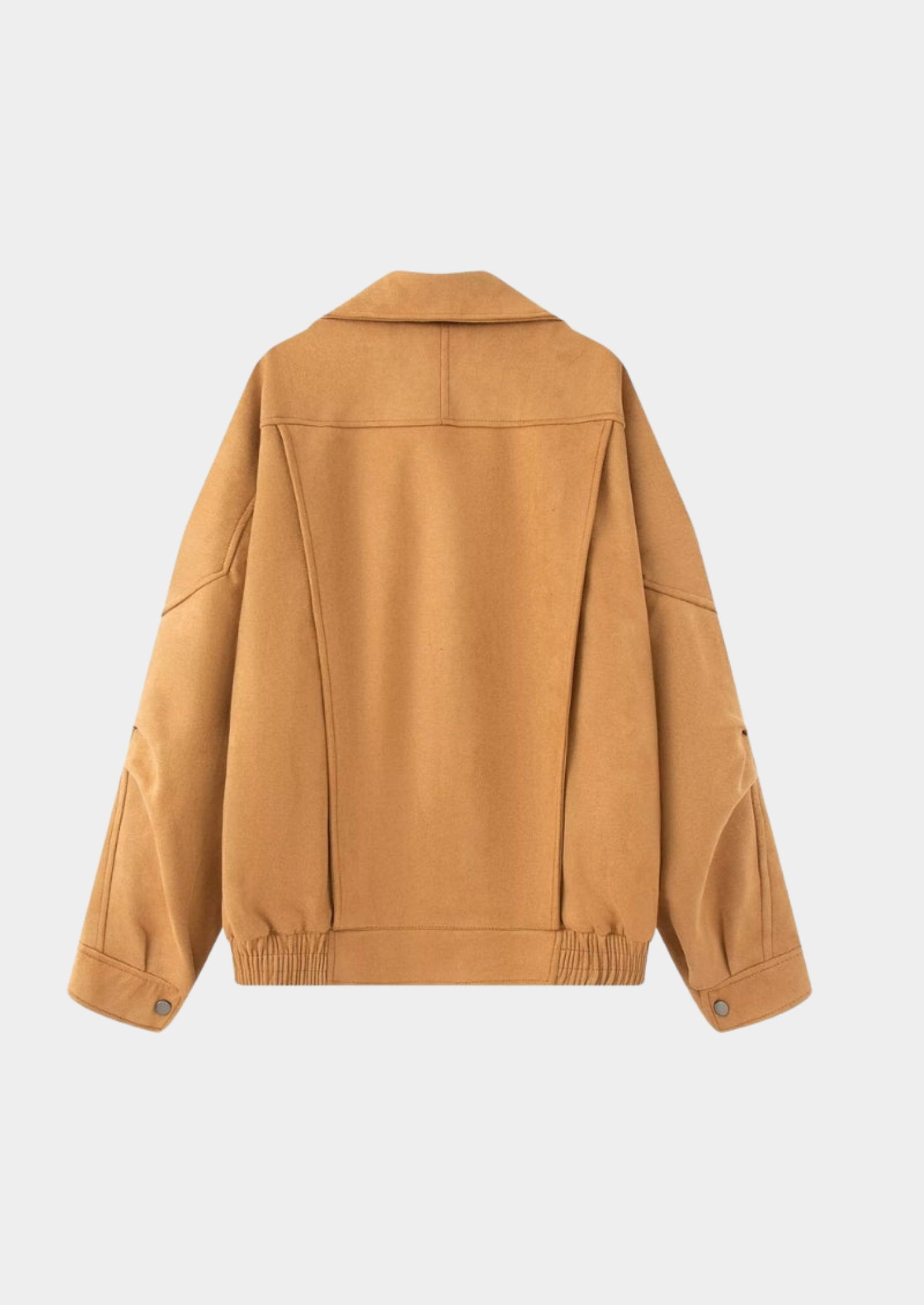 Suede-Style Belted Zip Jacket Women