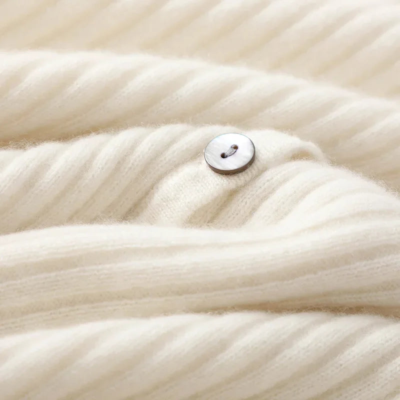 Cashmere V-neck Knitted Cardigan Women