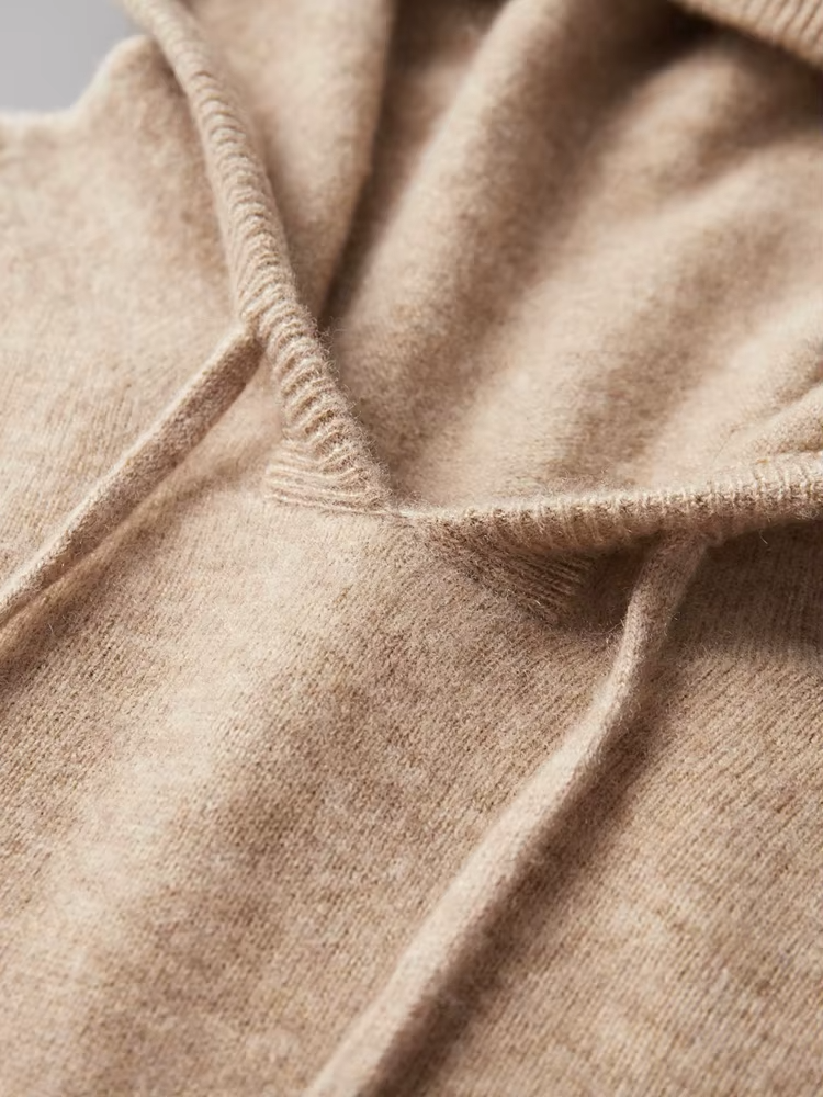 Merino Wool Extra-Fine Casual Zip Hoodie