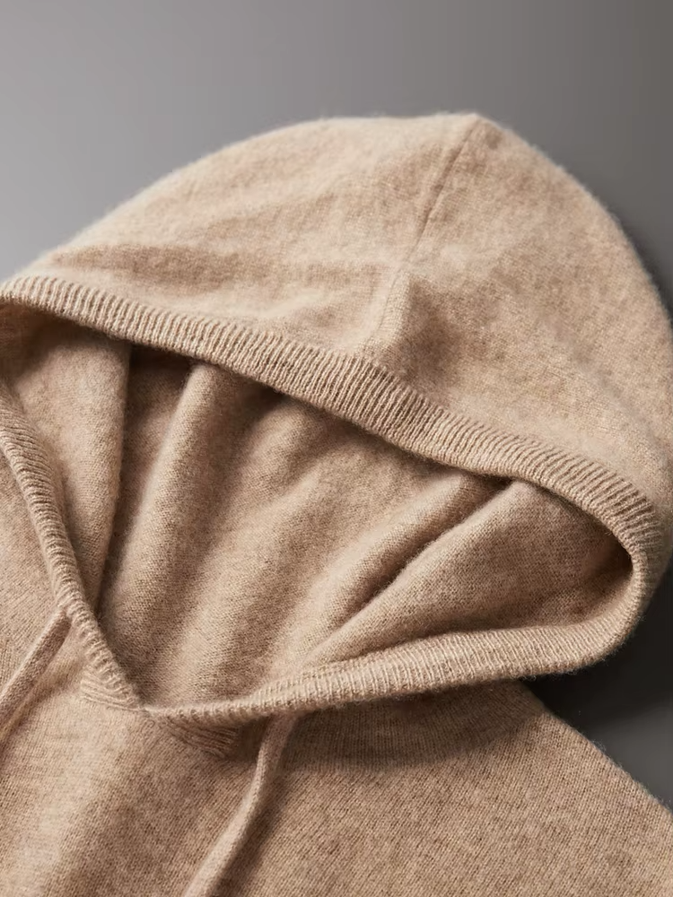 Merino Wool Extra-Fine Casual Zip Hoodie