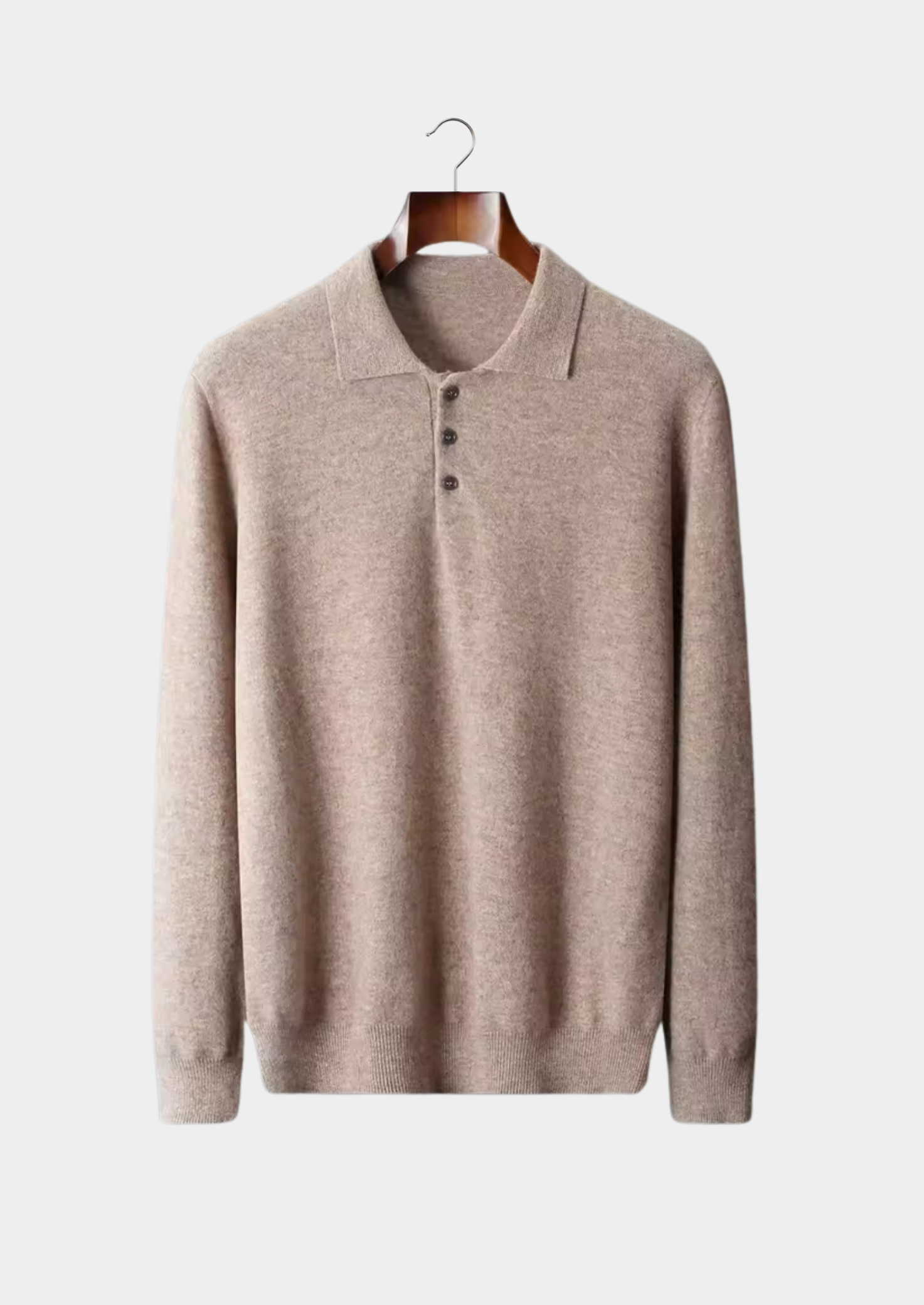 Merino Wool Extra-Fine Classic Polo Sweater