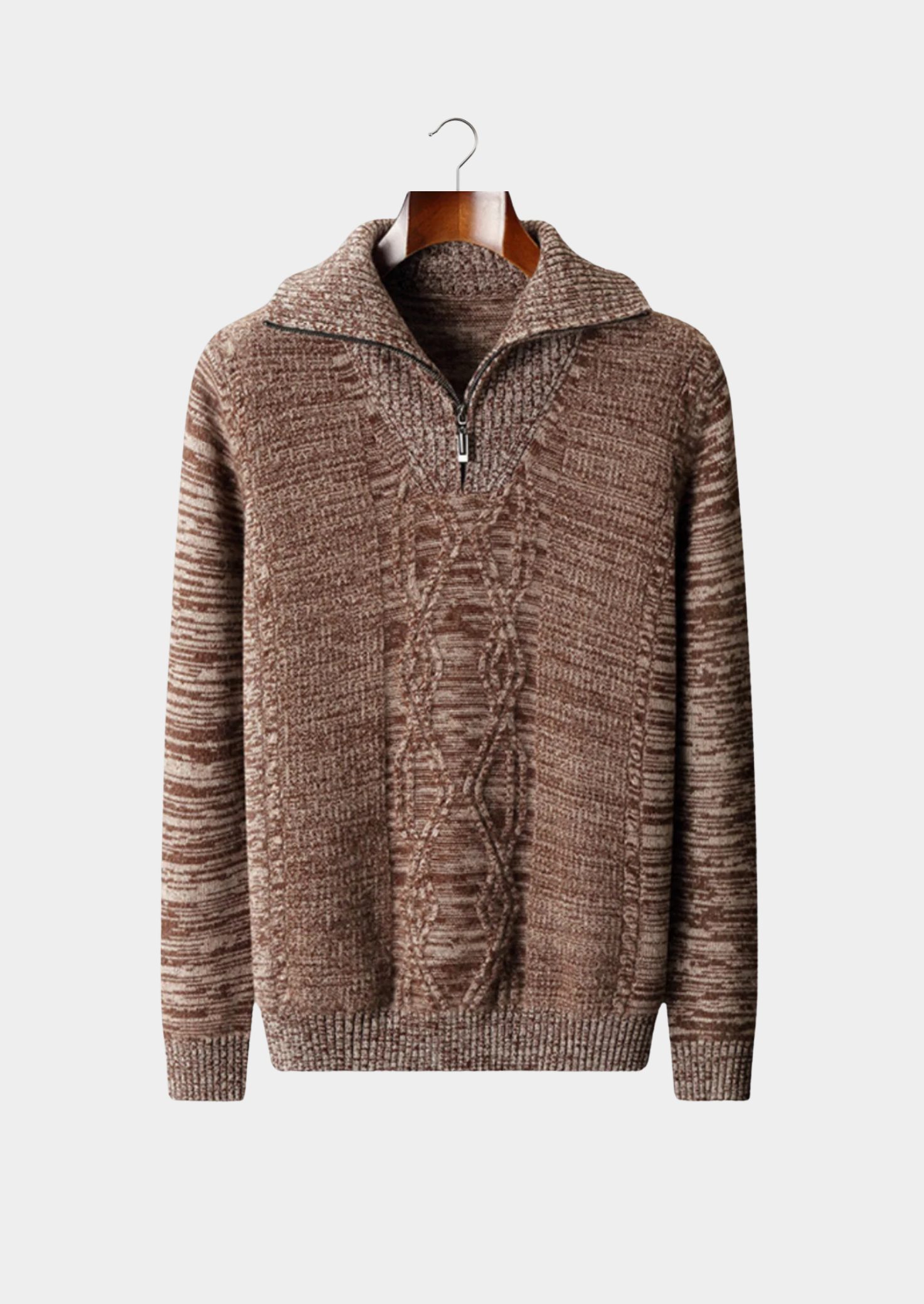 Merino Wool Extra-Fine Half Zip Wool Sweater