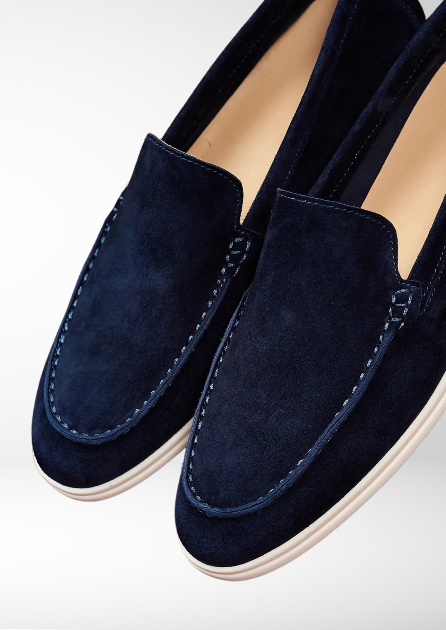 Men’s Suede Loafers in Navy Blue