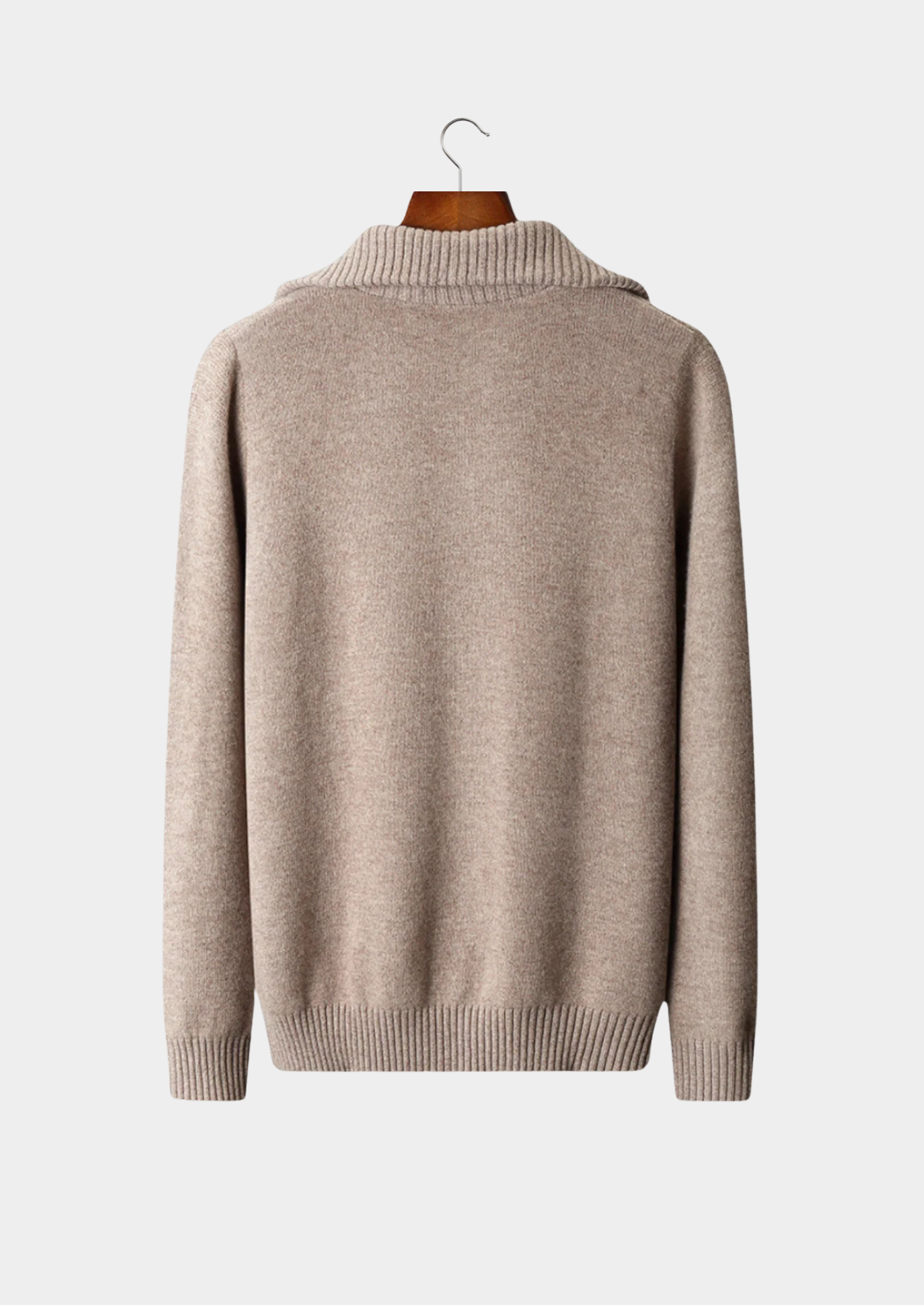 Merino Wool Extra-Fine Half Zip Wool Sweater