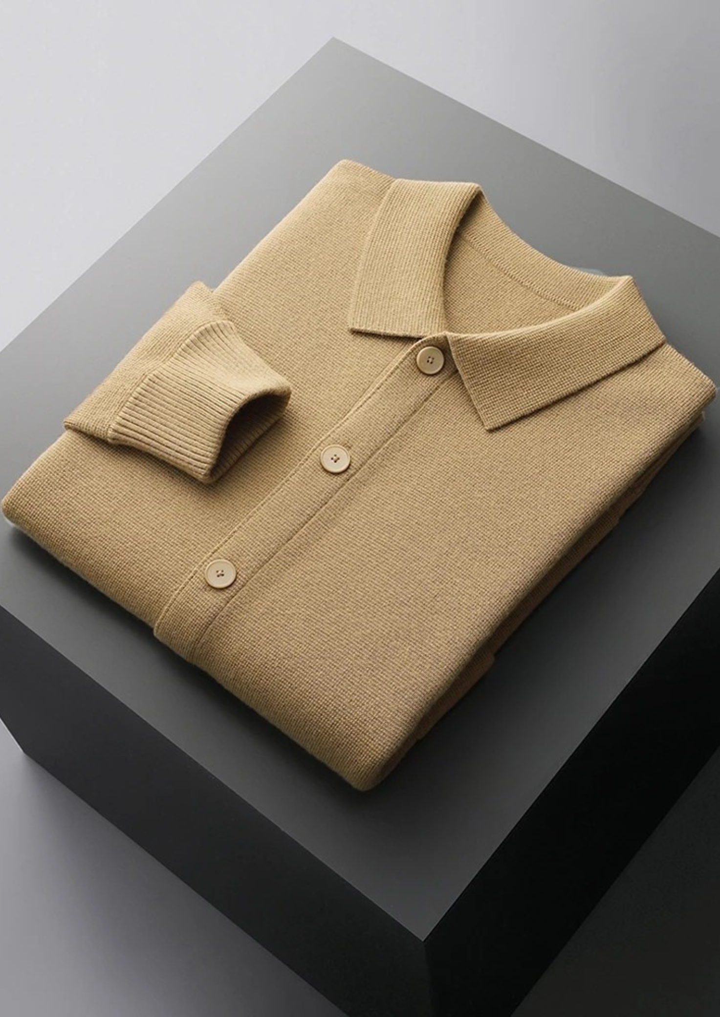 Pure Extra-Fine Merino Wool Button Shirt Jacket