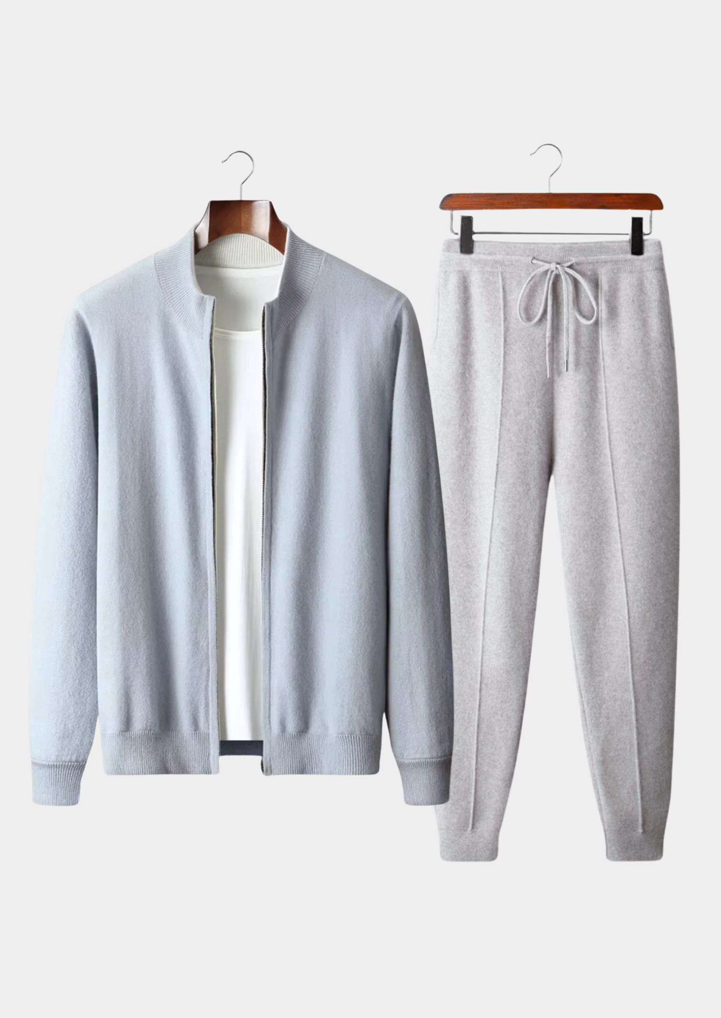 Men’s Zip Knit Set in Extra-Fine Merino Wool