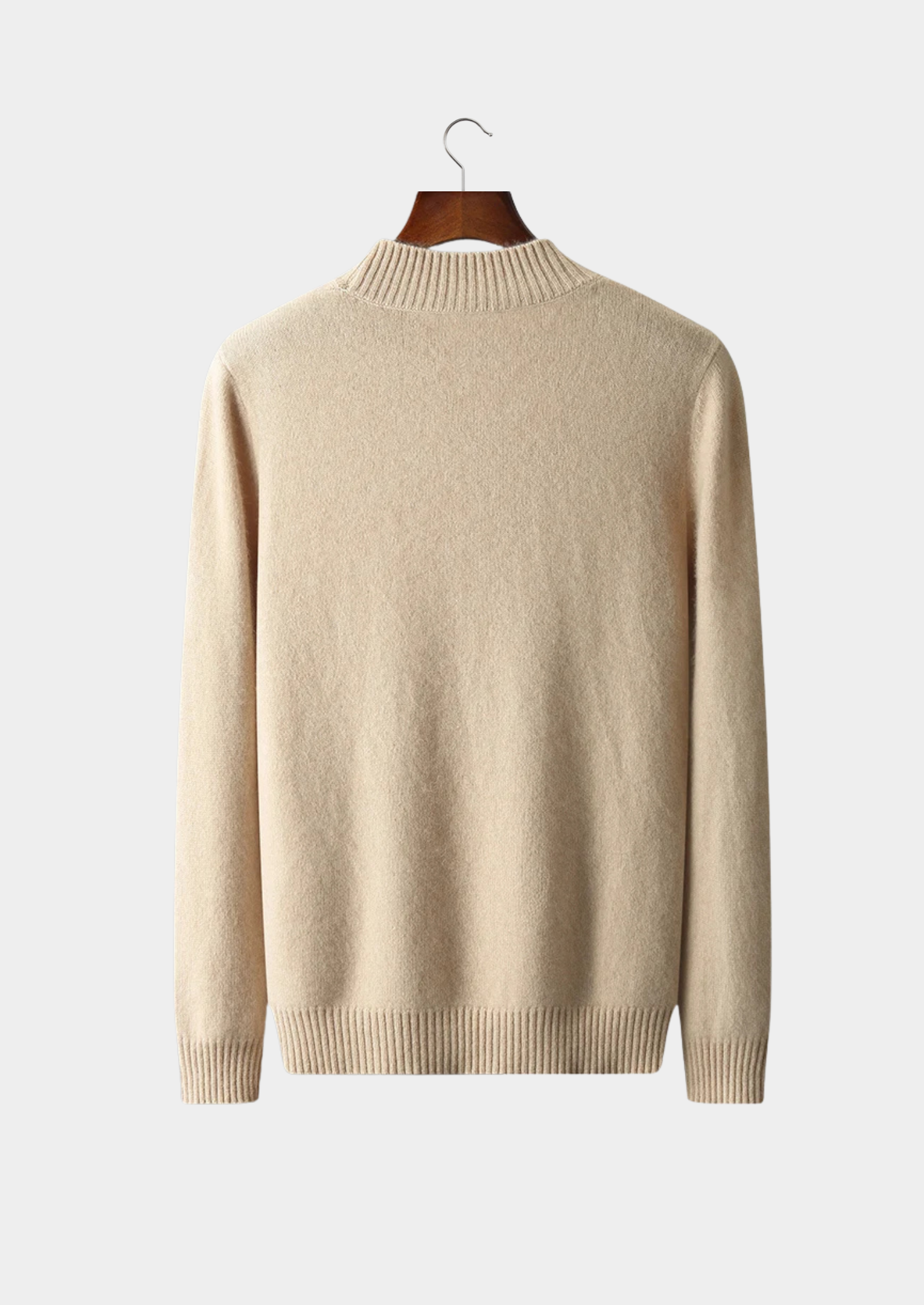Merino Wool Jacquard Mockneck Pullover